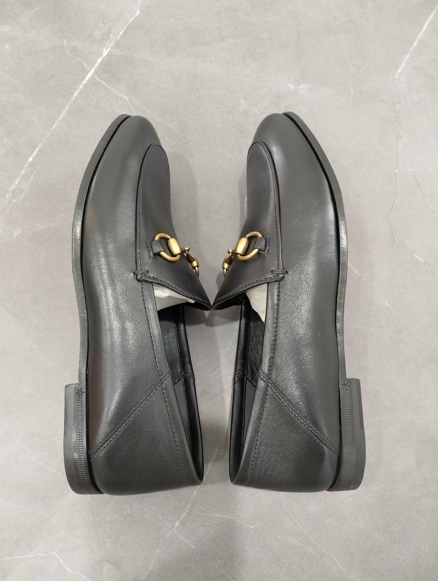 Gucci Gucci Black Leather Horsebit Loafers Size US 4.5 / IT 34.5 - 8 Thumbnail