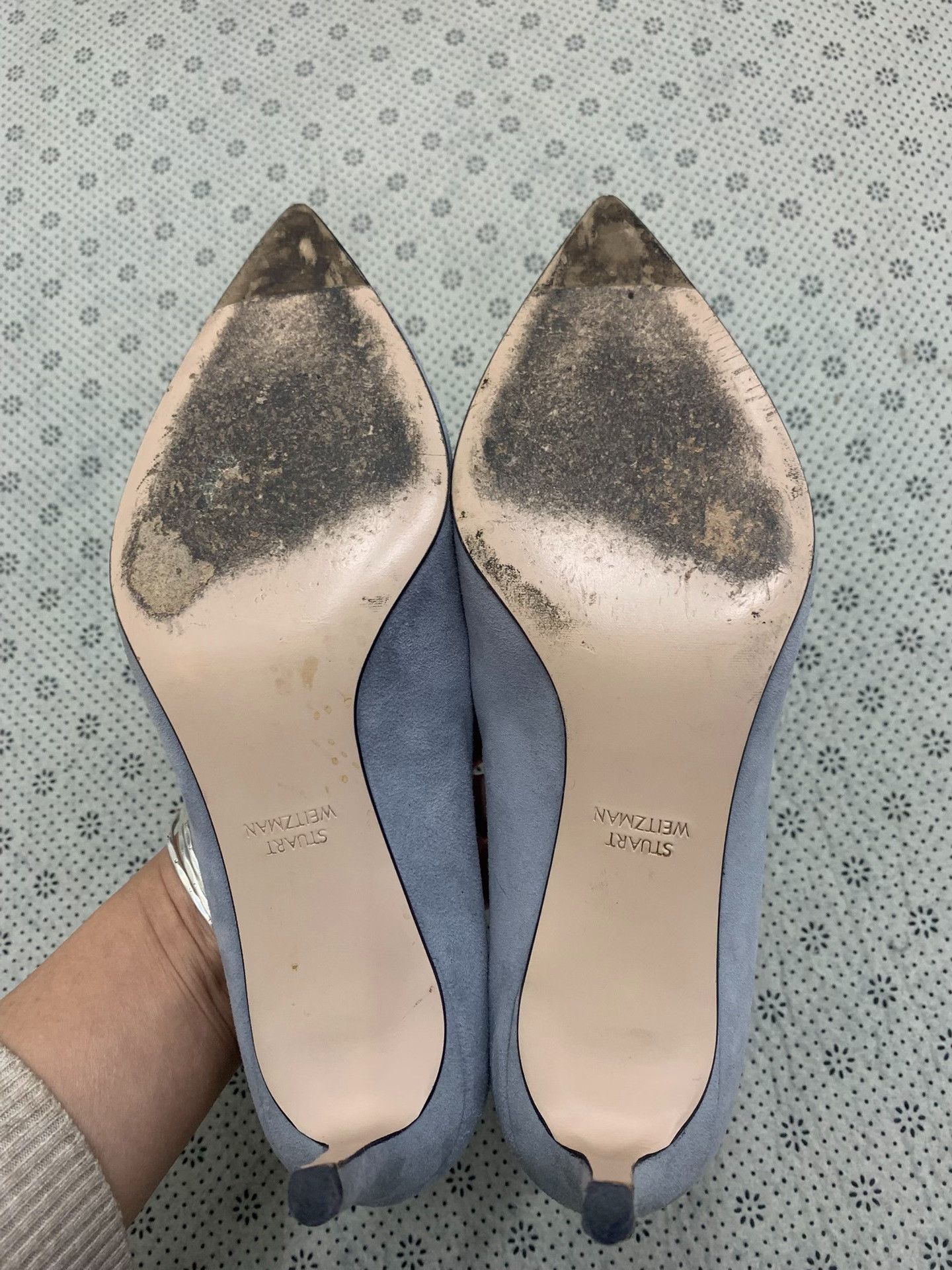 Stuart Weitzman Stuart Weitzman Blue-Purple Suede Heels Size US 5 / IT 35 - 4 Thumbnail