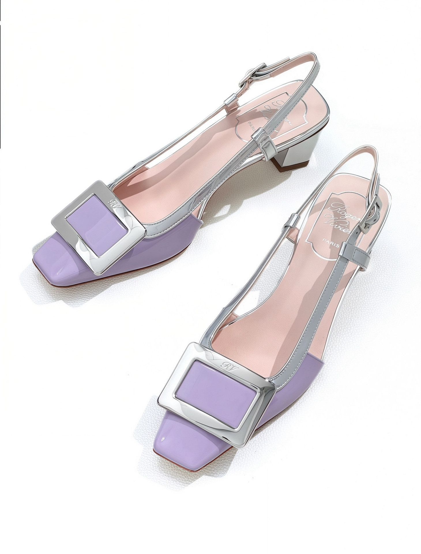 Roger Vivier Rv Roger Vivier Leather Block Heel Heels Size US 4.5 / IT 34.5 - 2 Thumbnail