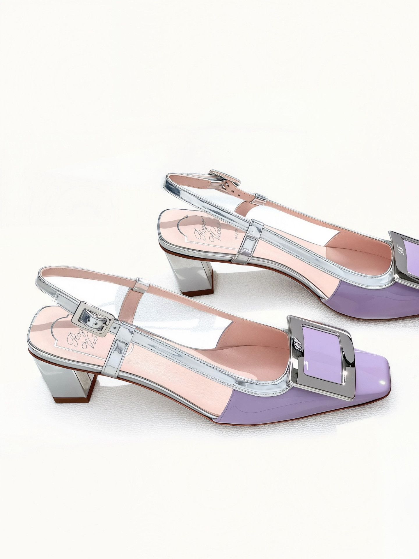 Roger Vivier Rv Roger Vivier Leather Block Heel Heels Size US 4.5 / IT 34.5 - 4 Thumbnail