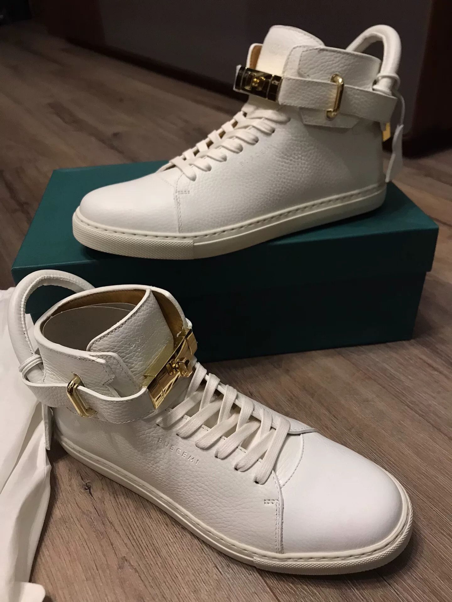 Buscemi Buscemi White High-Top Leather Shoes Size US 9 / EU 42 - 6 Thumbnail