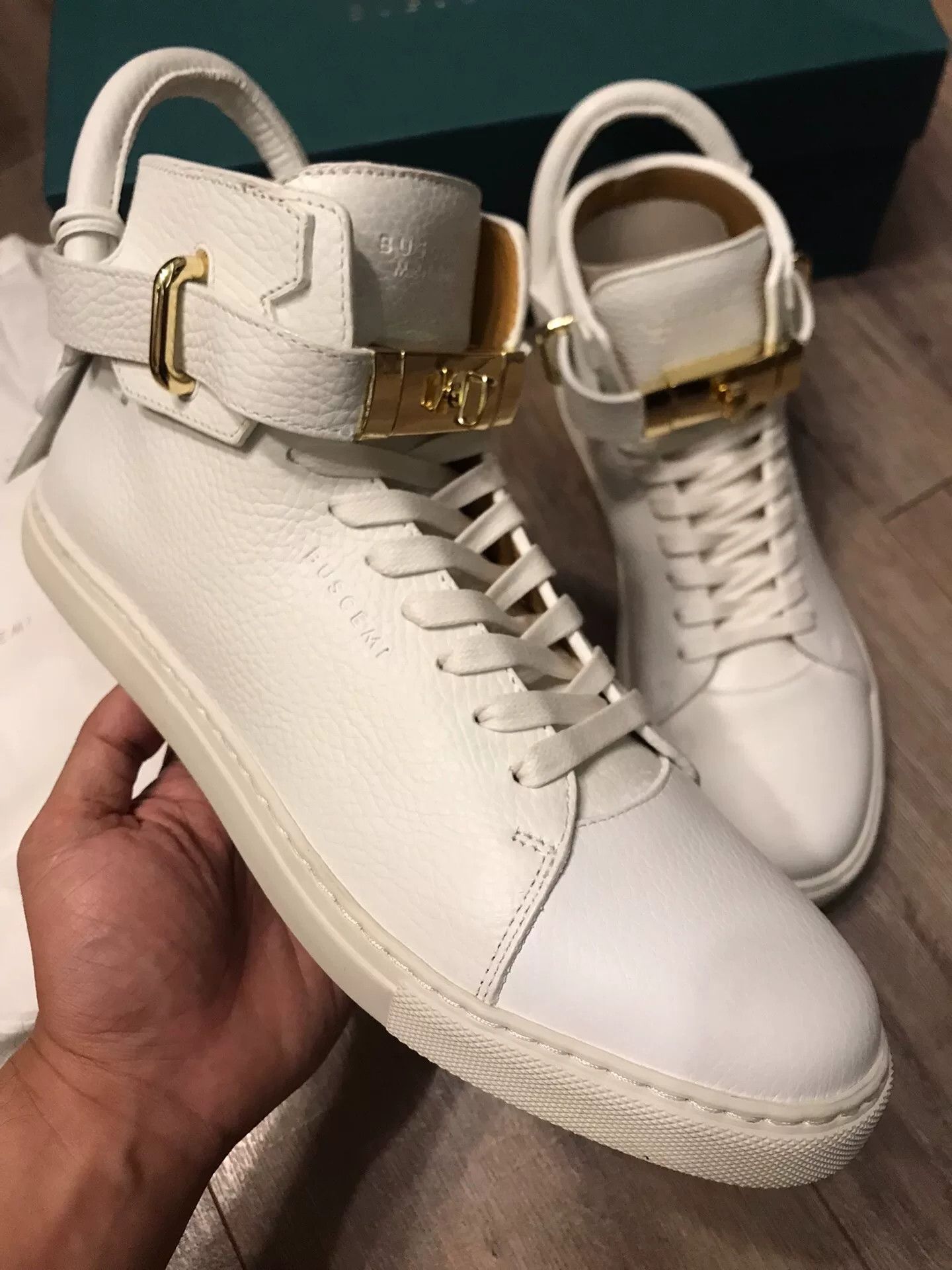 Buscemi Buscemi White High-Top Leather Shoes Size US 9 / EU 42 - 2 Thumbnail