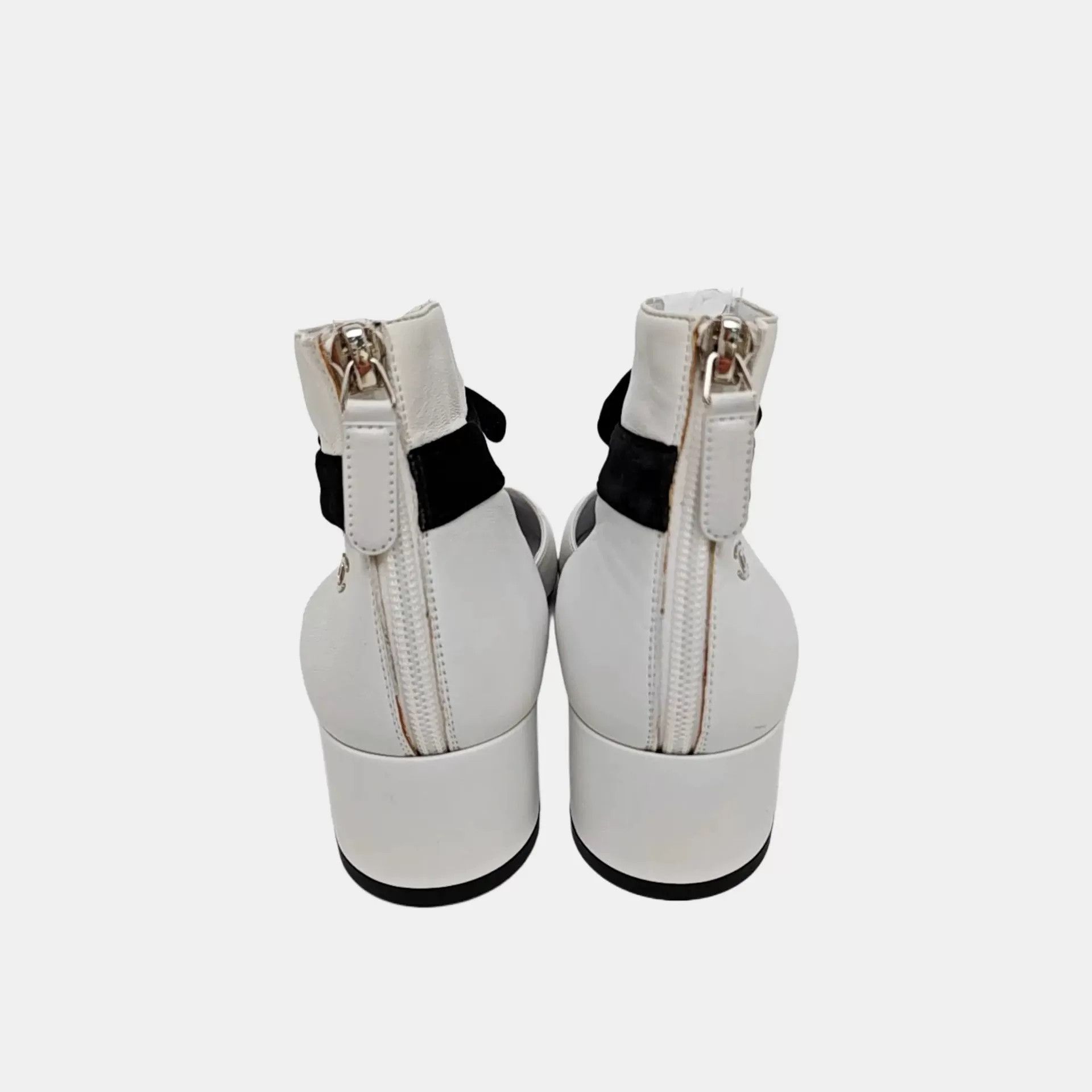 Chanel Chanel Black Bow Block Heel Pumps Size US 8 / IT 38 - 3 Thumbnail
