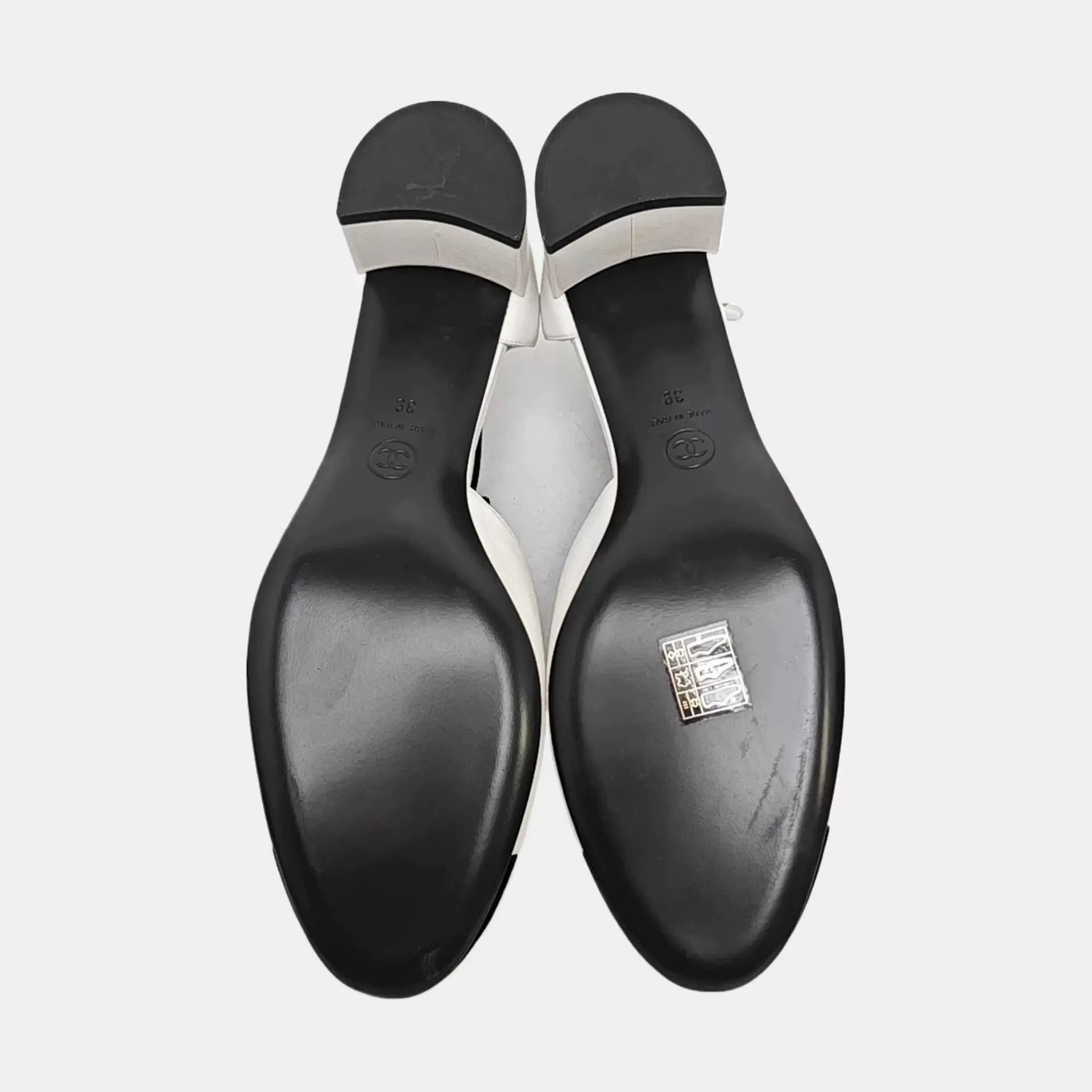 Chanel Chanel Black Bow Block Heel Pumps Size US 8 / IT 38 - 2 Thumbnail