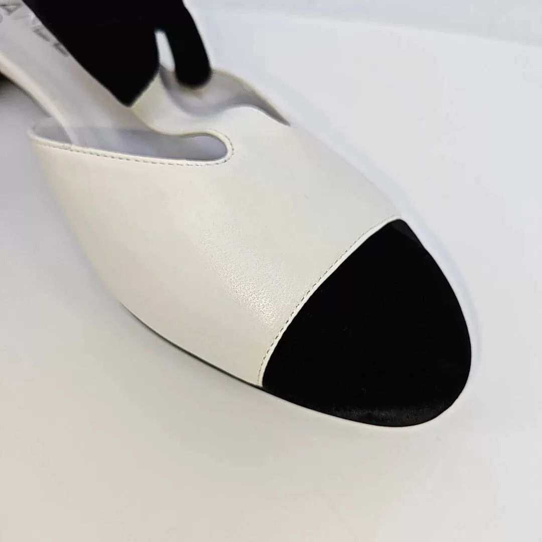 Chanel Chanel Black Bow Block Heel Pumps Size US 8 / IT 38 - 6 Thumbnail