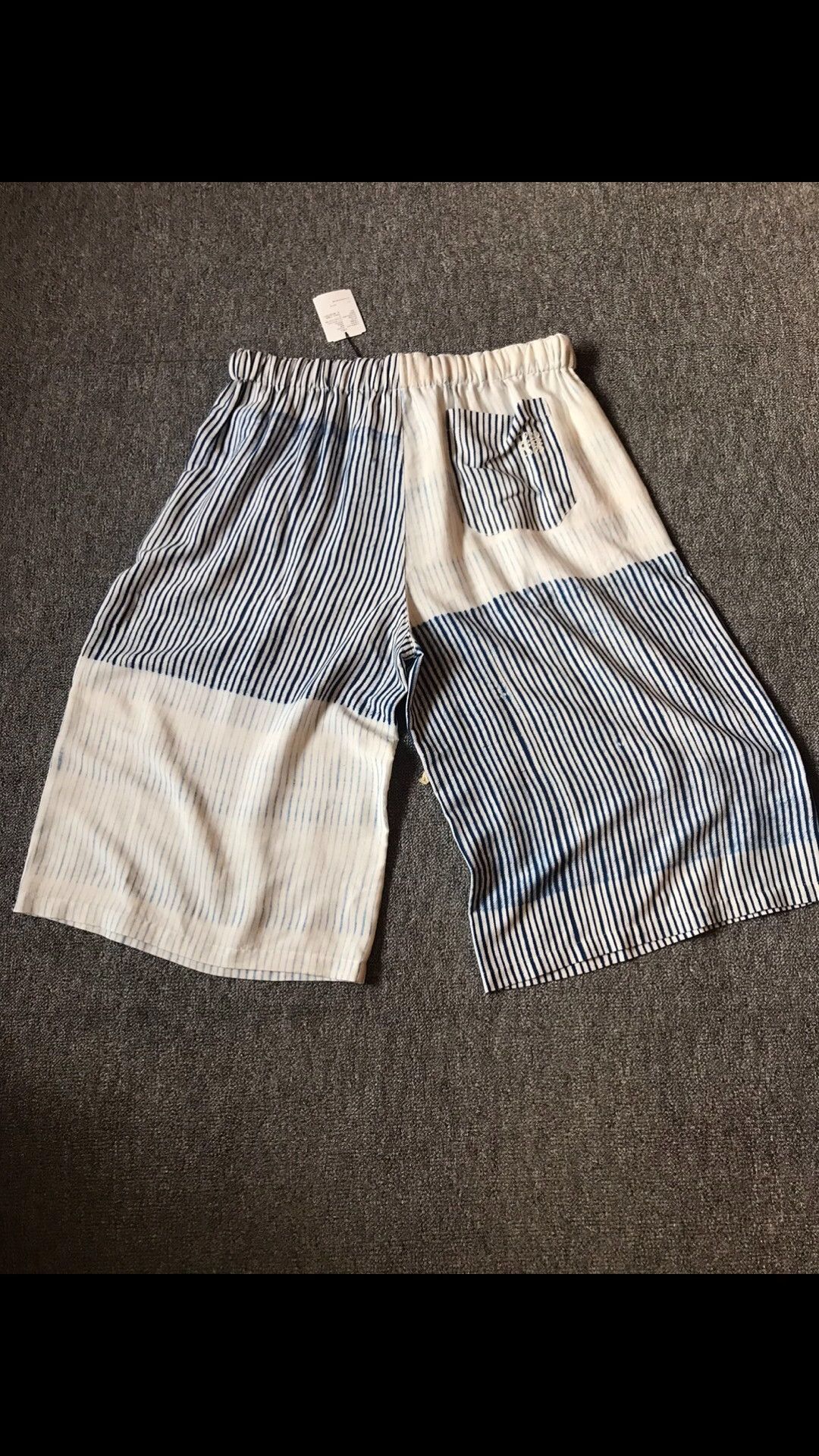 Loewe Loewe Blue White Striped Daisy Shorts Size 40" / US 18 - 2 Thumbnail