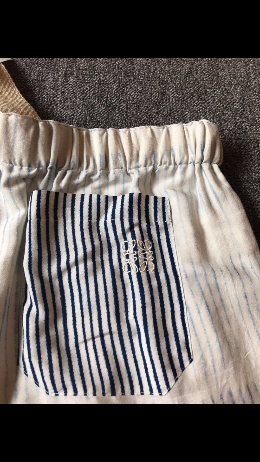 Loewe Loewe Blue White Striped Daisy Shorts Size 40" / US 18 - 3 Thumbnail