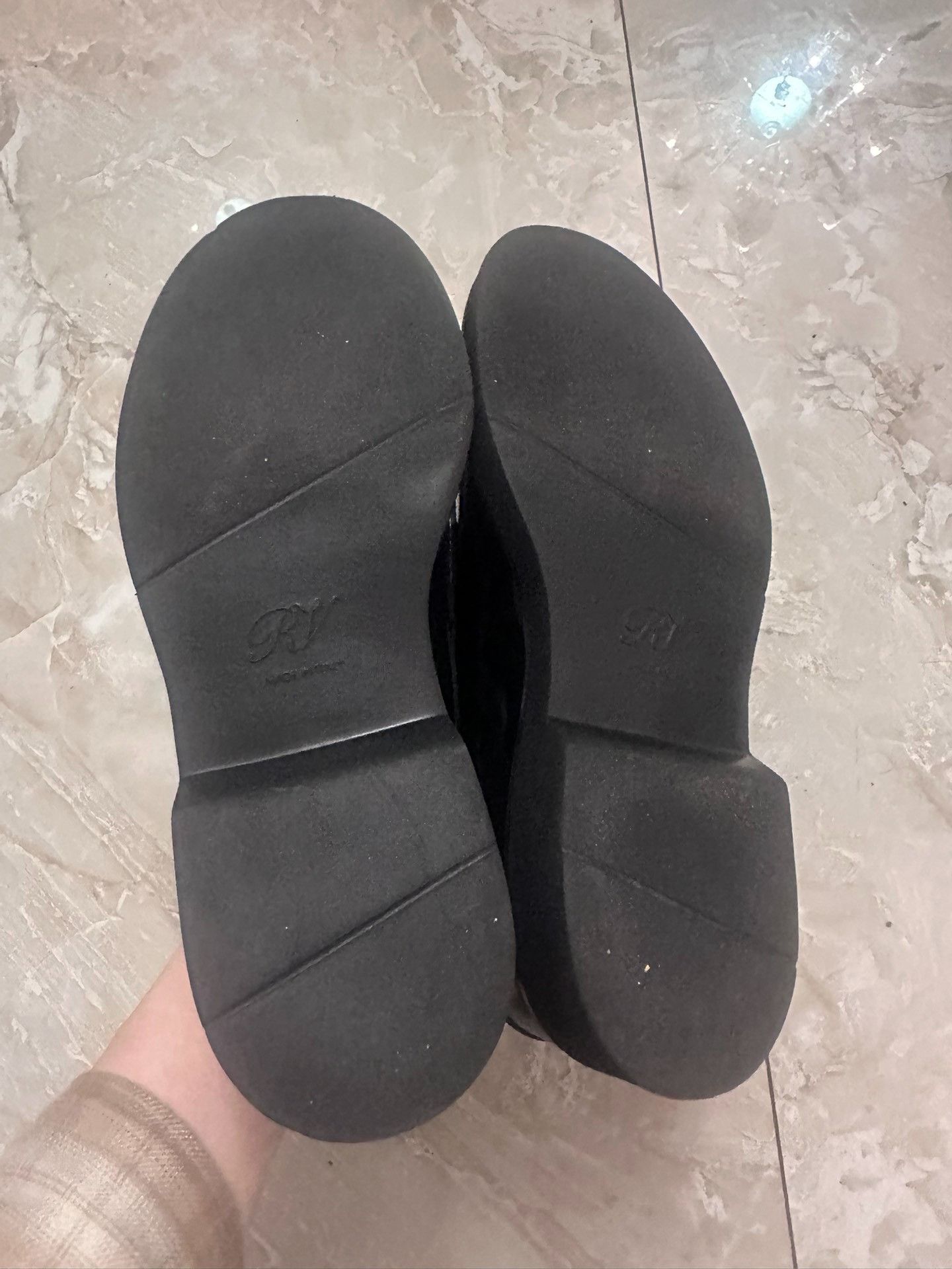 Roger Vivier Black Loafers with Gold Buckle Size US 7.5 / IT 37.5 - 2 Thumbnail
