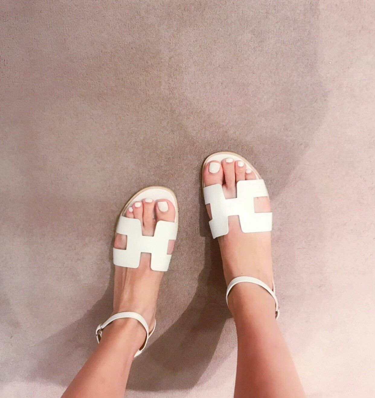 Hermes Hermes White H Logo Tower Buckle Sandals Size US 6 / IT 36 - 2 Thumbnail
