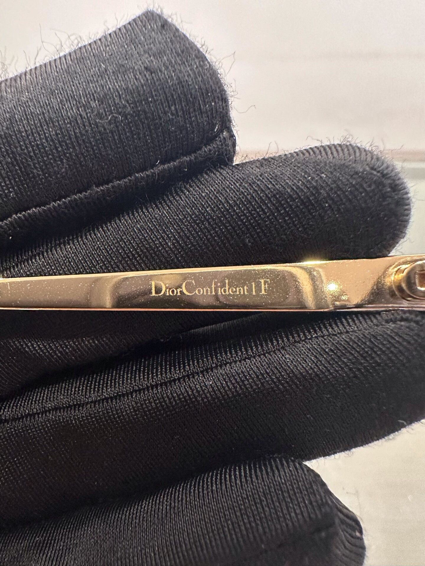Dior Dior Black Cat-Eye Gold Logo Sunglasses Size ONE SIZE - 8 Thumbnail