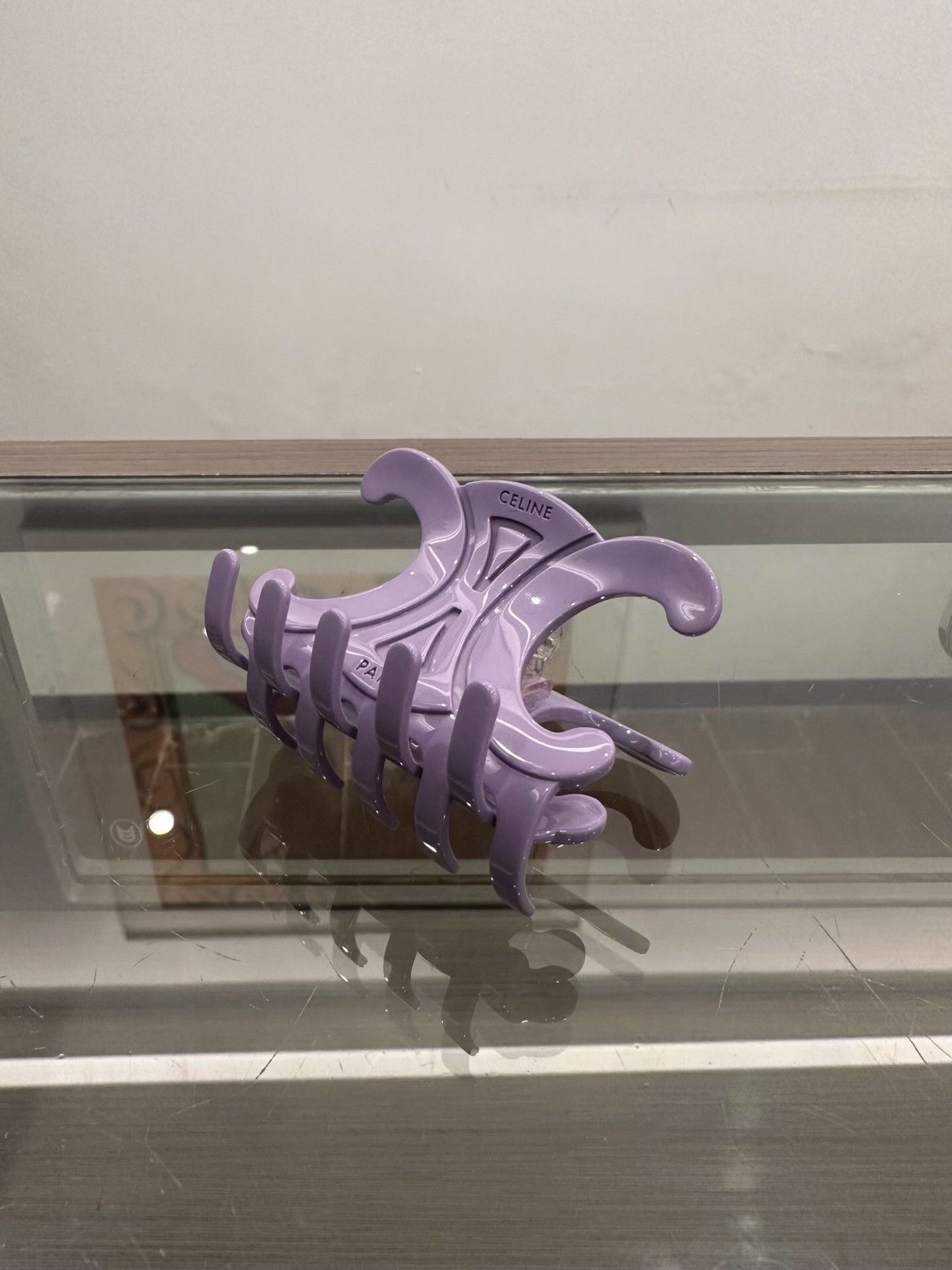 Celine Celine Purple Triomphe Shark Hair Clip Size ONE SIZE - 3 Thumbnail