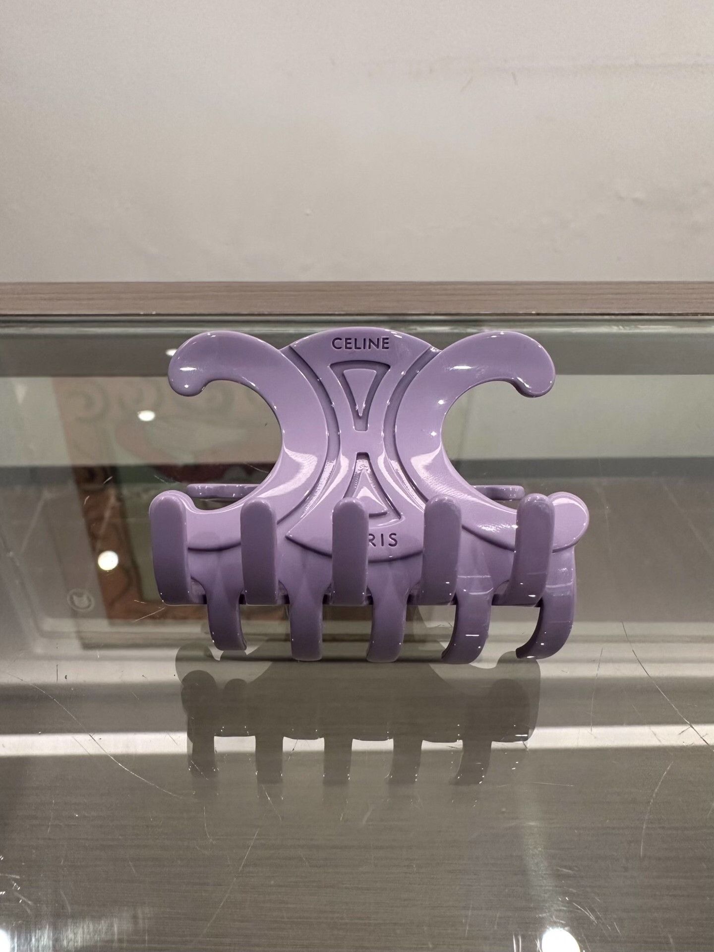 Celine Celine Purple Triomphe Shark Hair Clip Size ONE SIZE - 2 Thumbnail