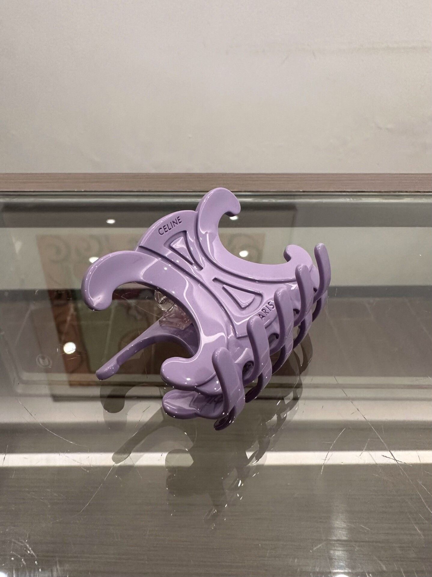 Celine Celine Purple Triomphe Shark Hair Clip Size ONE SIZE - 4 Thumbnail