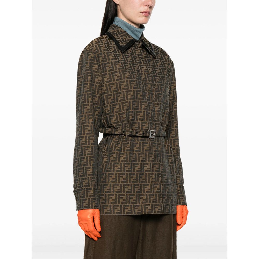 Fendi Fendi BROWN Jackets - Fitted Jackets Size M / US 6-8 / IT 42-44 - 3 Thumbnail