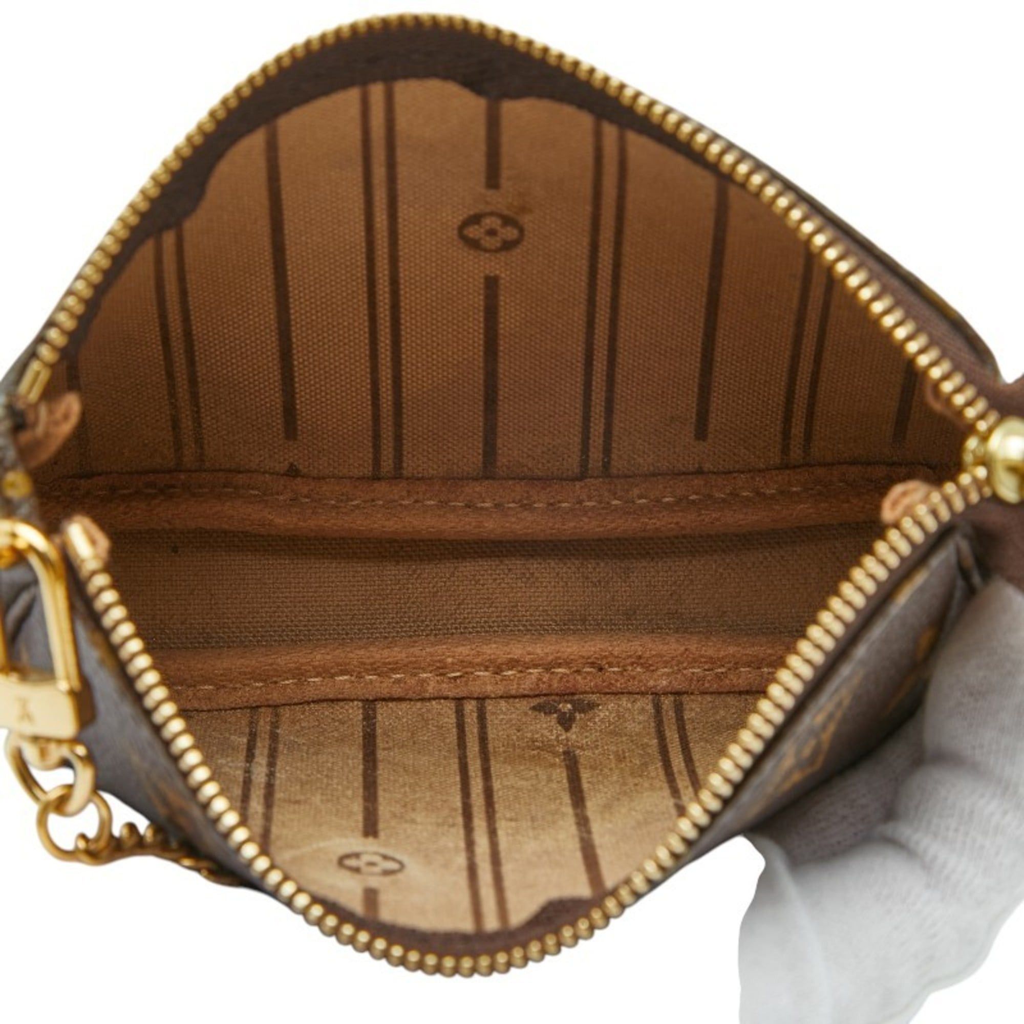 Louis Vuitton Louis Vuitton Monogram Mini Pochette Accessoires Chain Bag/Pouch Handbag M60153 Brown Leather Women's LOUIS VUITTON Size ONE SIZE - 6 Thumbnail