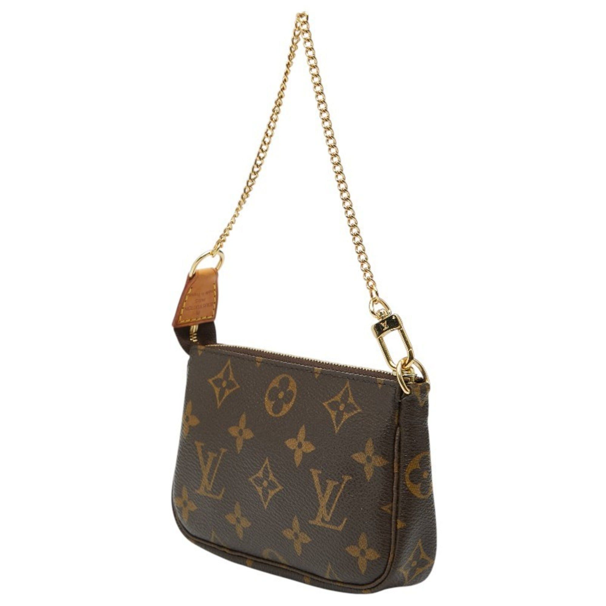 Louis Vuitton Louis Vuitton Monogram Mini Pochette Accessoires Chain Bag/Pouch Handbag M60153 Brown Leather Women's LOUIS VUITTON Size ONE SIZE - 2 Thumbnail