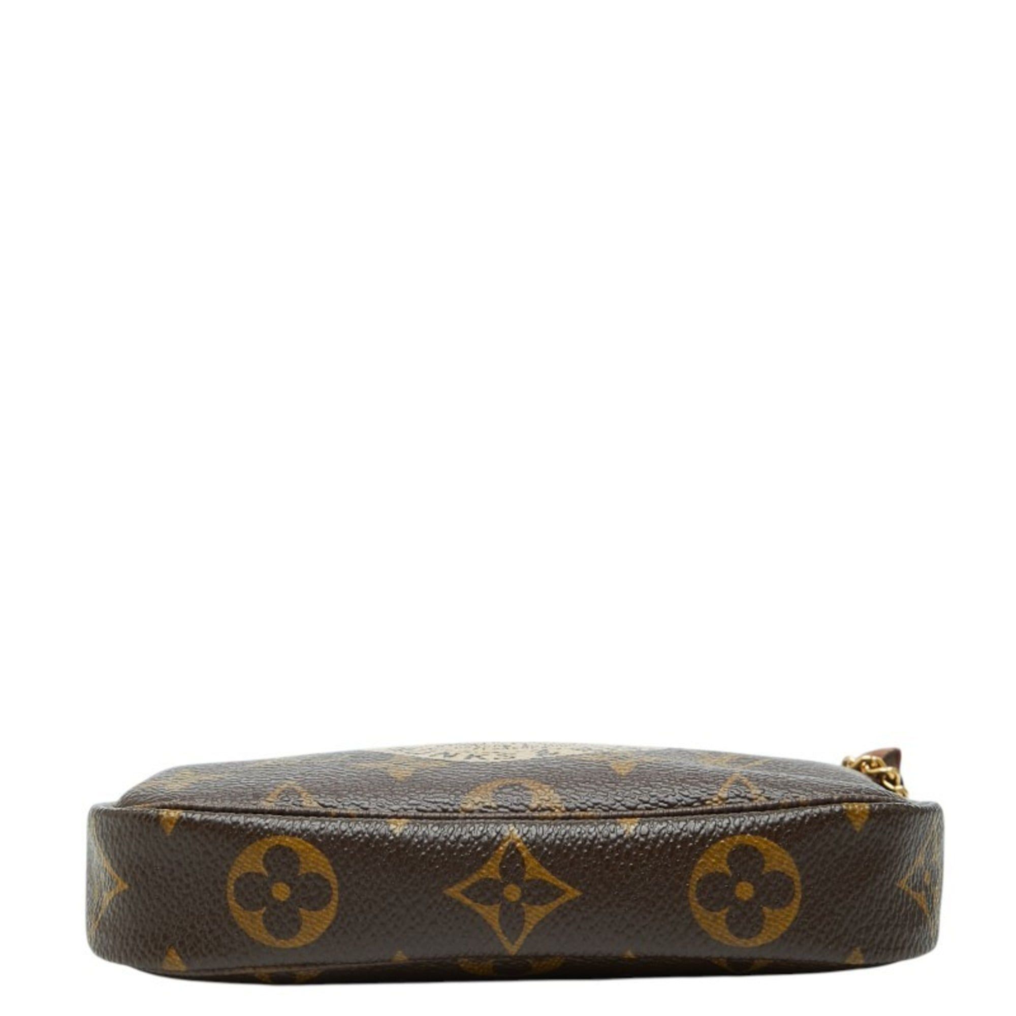 Louis Vuitton Louis Vuitton Monogram Mini Pochette Accessoires Chain Bag/Pouch Handbag M60153 Brown Leather Women's LOUIS VUITTON Size ONE SIZE - 3 Thumbnail