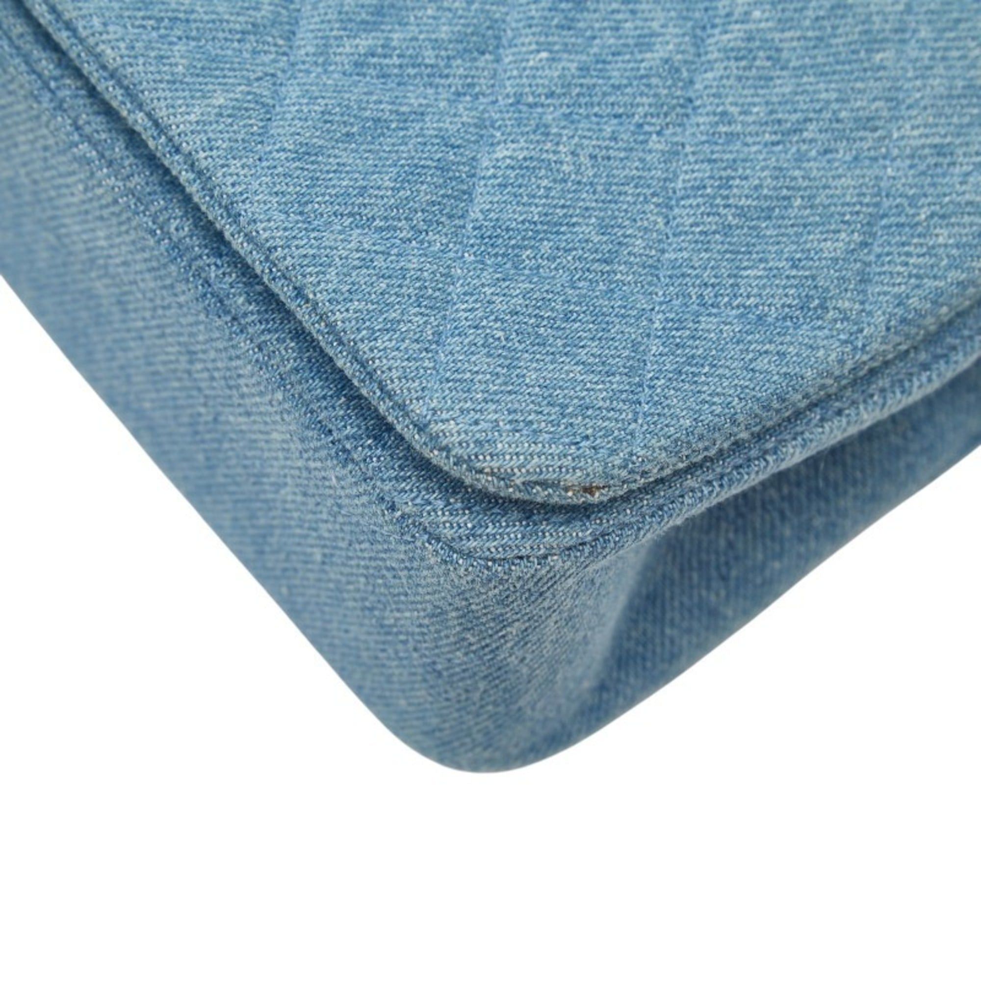 Chanel CHANEL Coco Mark Matelasse Chain Shoulder Bag Blue Denim Women's Size ONE SIZE - 5 Thumbnail