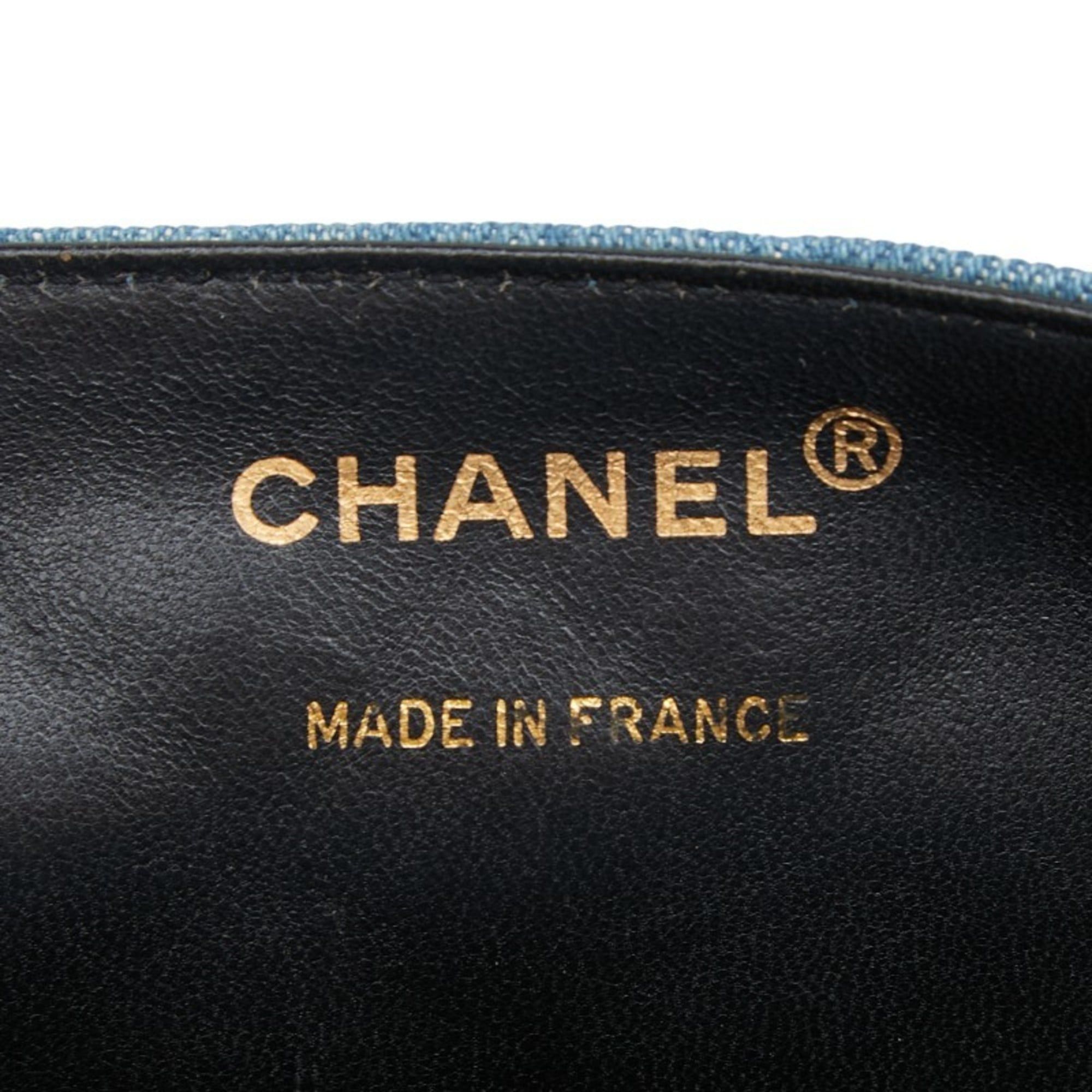 Chanel CHANEL Coco Mark Matelasse Chain Shoulder Bag Blue Denim Women's Size ONE SIZE - 14 Thumbnail