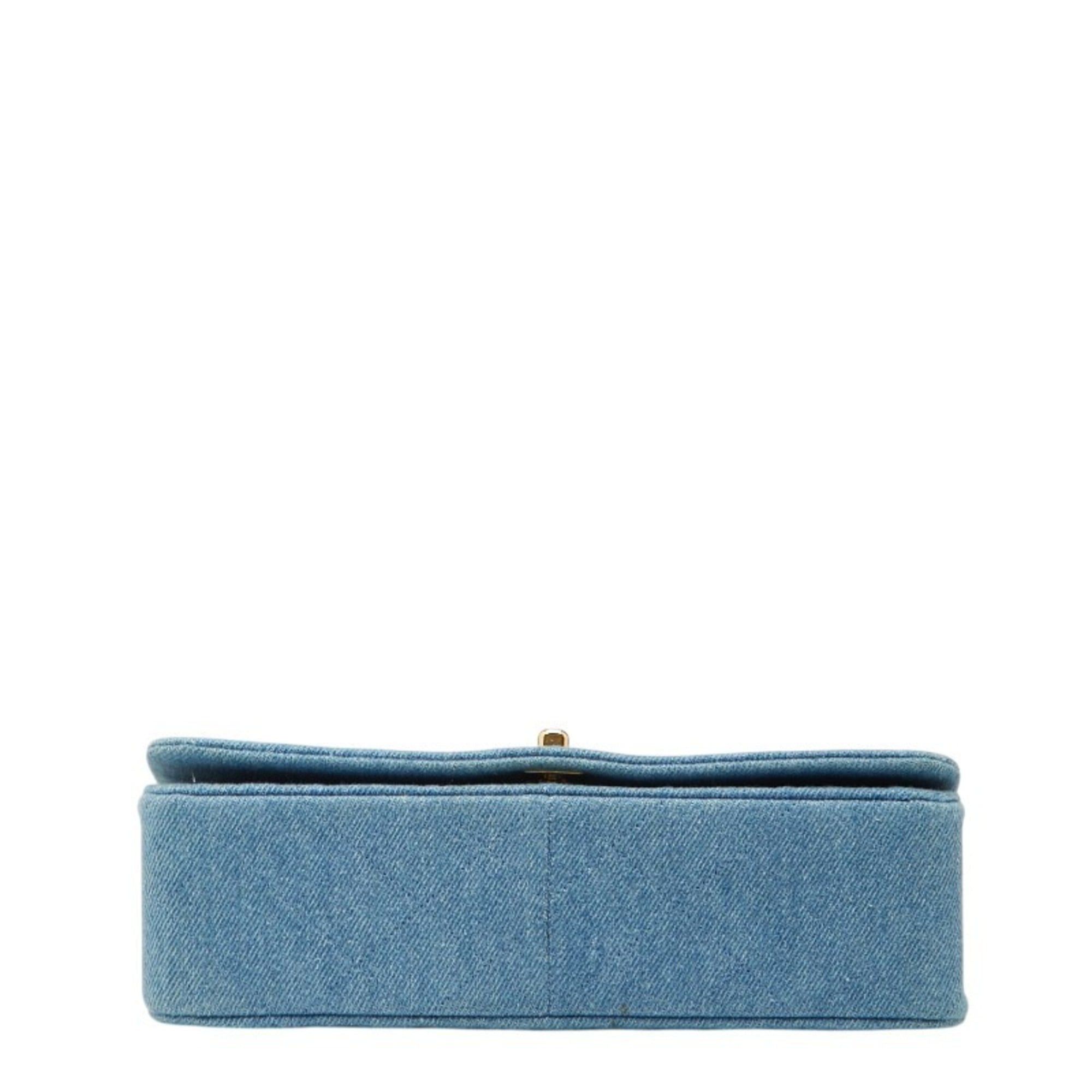 Chanel CHANEL Coco Mark Matelasse Chain Shoulder Bag Blue Denim Women's Size ONE SIZE - 3 Thumbnail