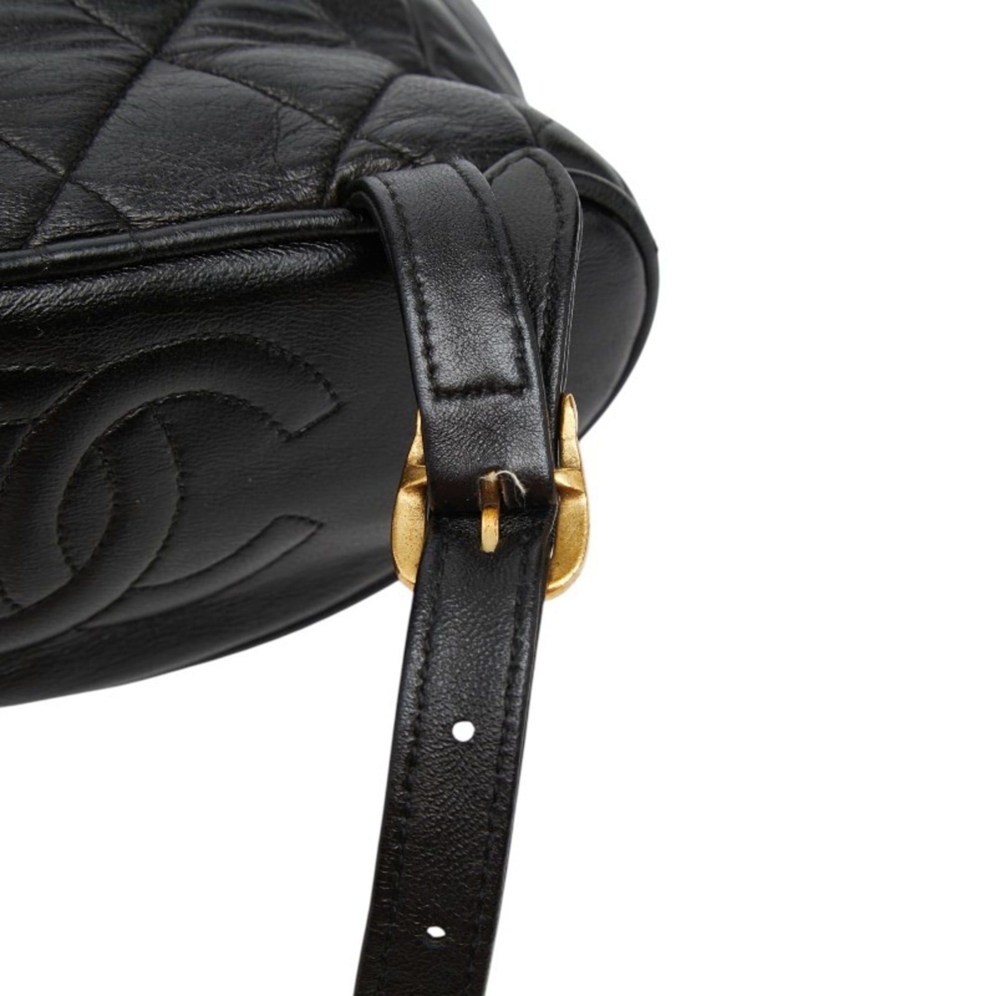 Chanel CHANEL Coco Mark Matelasse Mini Backpack A10177 Black Lambskin Women's Size ONE SIZE - 6 Thumbnail