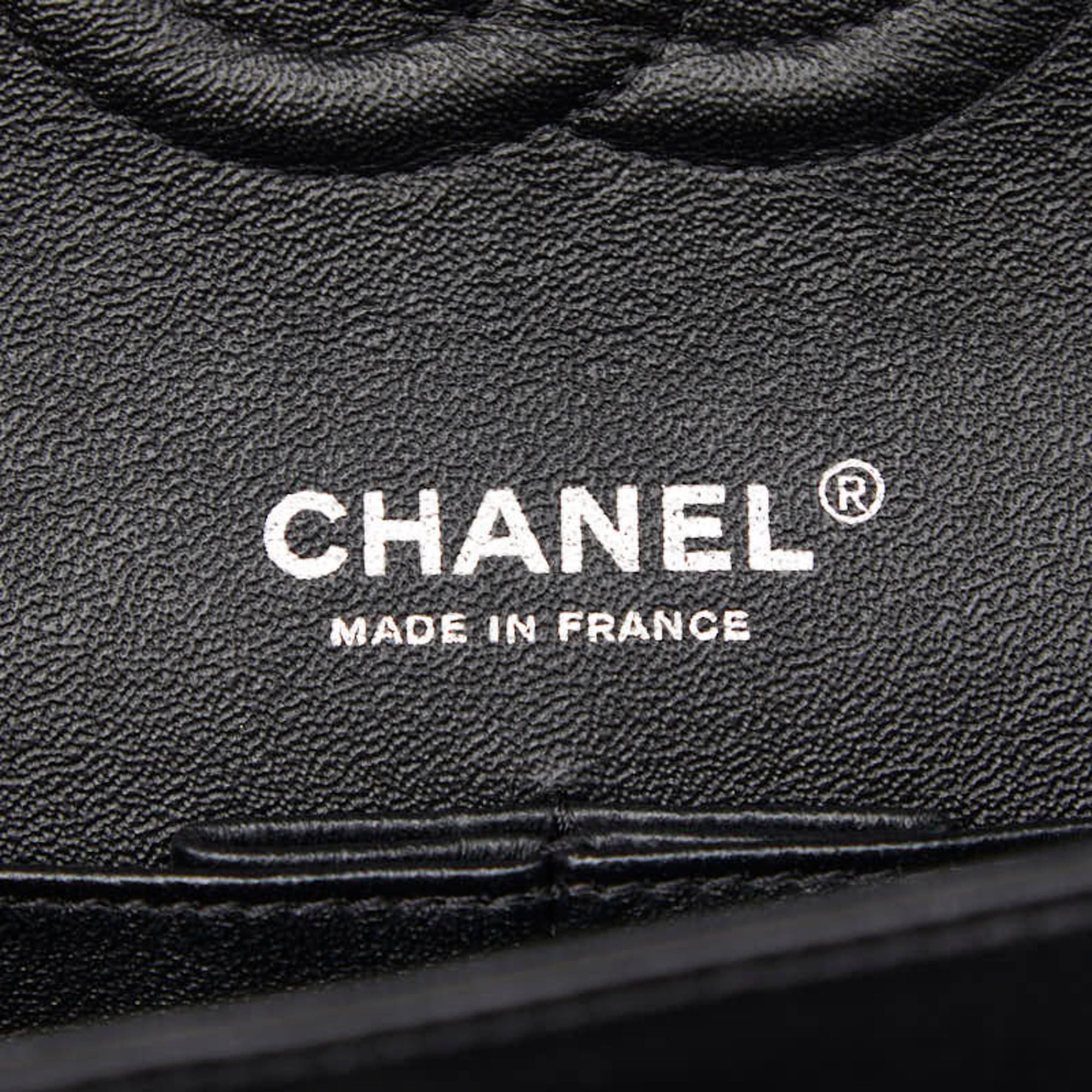 Chanel CHANEL Airline Matelasse 25 Double Flap Chain Shoulder Bag in Black, White, Satin, and Leather. Women's. Size ONE SIZE - 10 Thumbnail