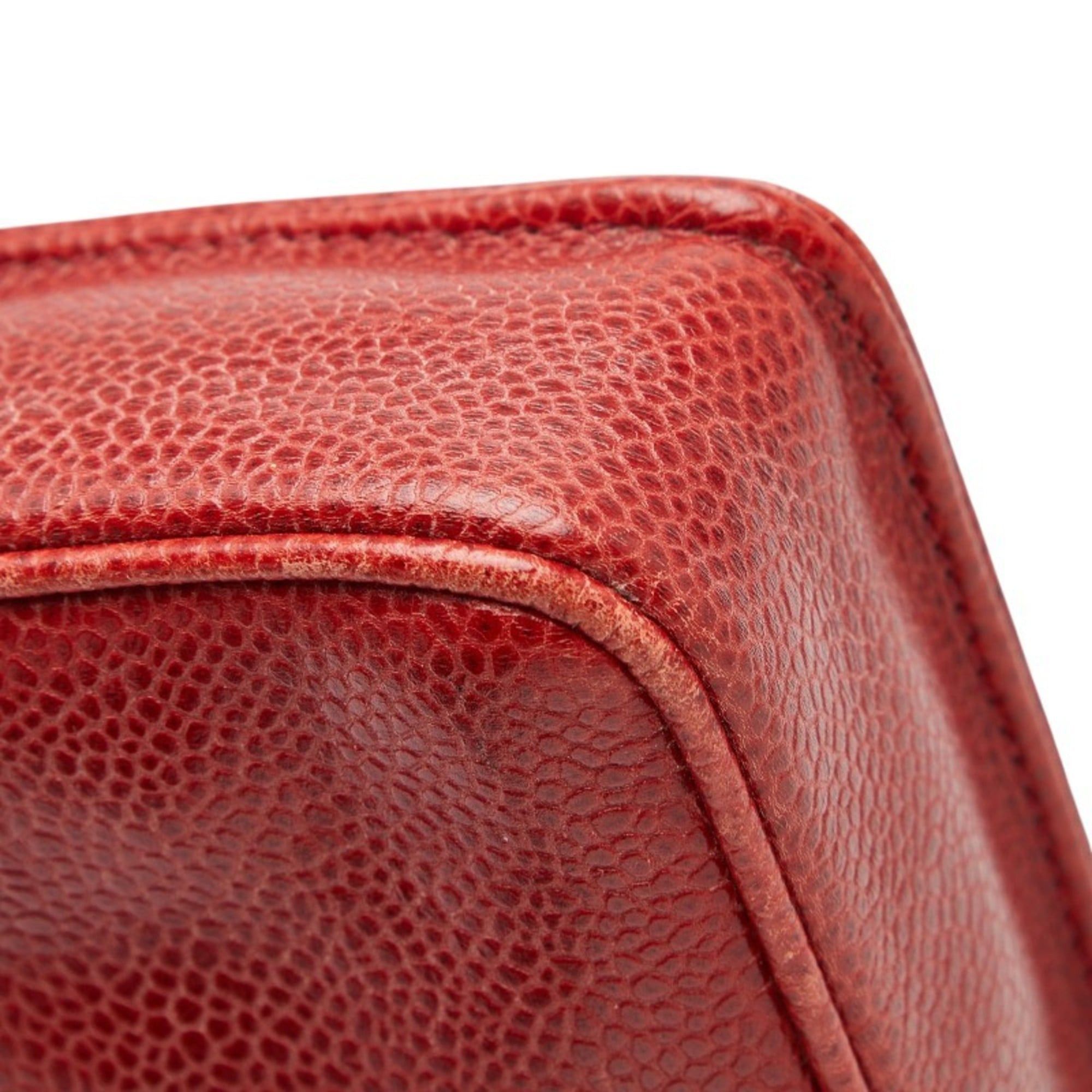 Chanel Chanel Coco Mark Chain Shoulder Bag, Bag Pouch, Red Caviar Skin, Women's, CHANEL Size ONE SIZE - 4 Thumbnail