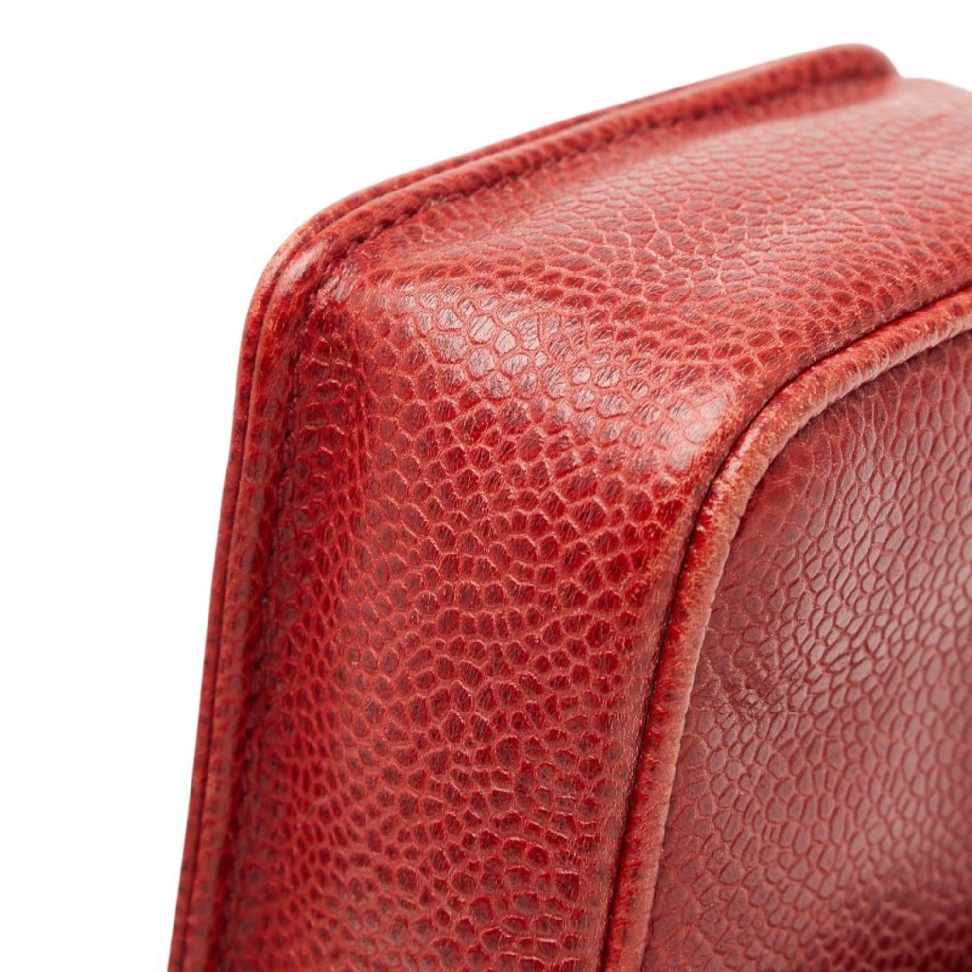 Chanel Chanel Coco Mark Chain Shoulder Bag, Bag Pouch, Red Caviar Skin, Women's, CHANEL Size ONE SIZE - 5 Thumbnail
