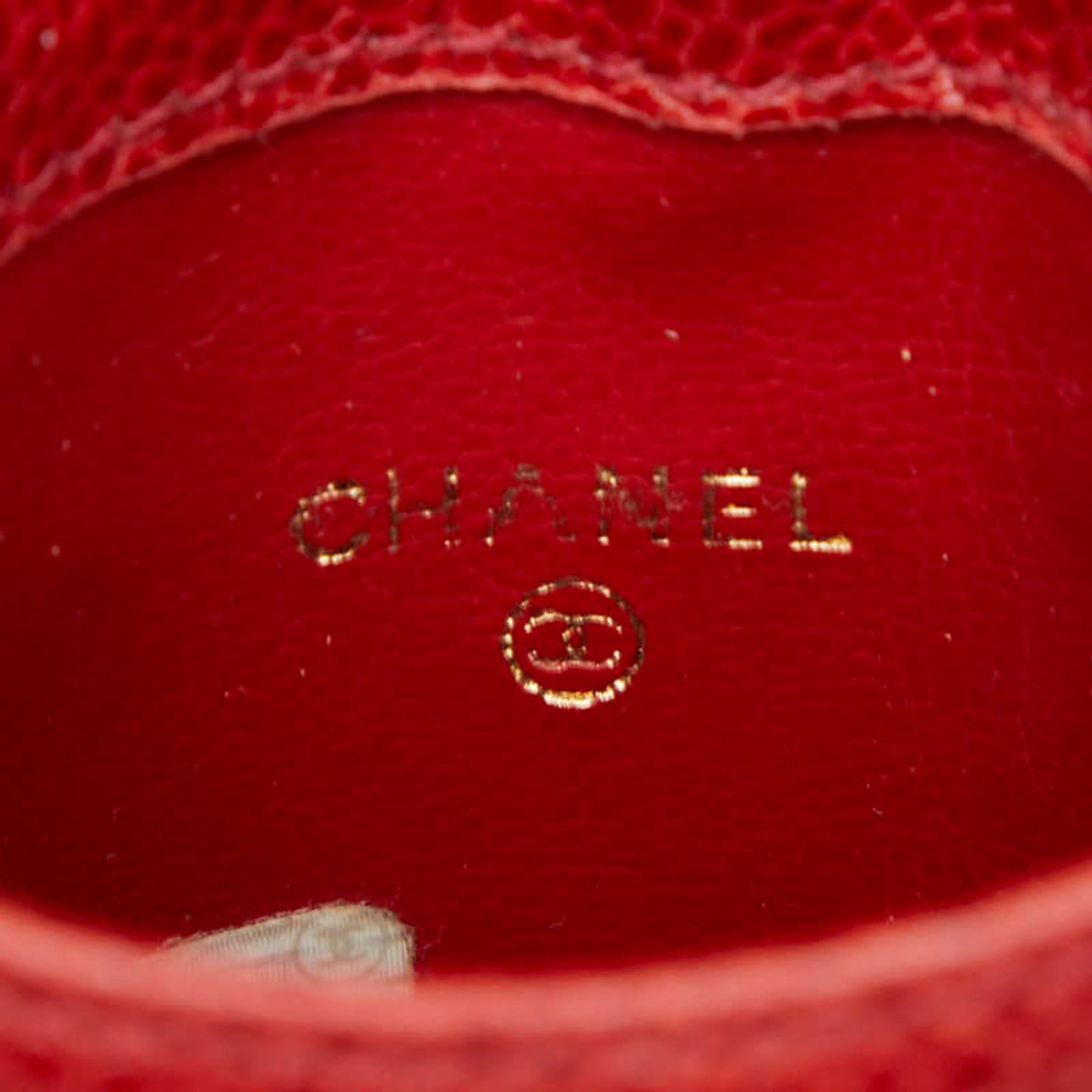 Chanel Chanel Coco Mark Chain Shoulder Bag, Bag Pouch, Red Caviar Skin, Women's, CHANEL Size ONE SIZE - 8 Thumbnail