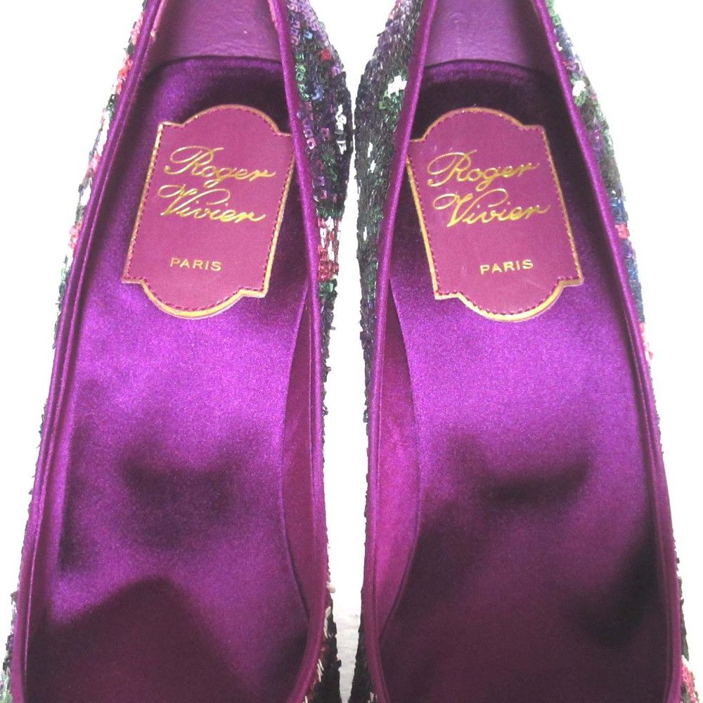 Roger Vivier Roger Vivier Roger Vivier Spangle Pointed Toe Pumps Textile Shoes DUTY FREE for USA Size ONE SIZE - 5 Thumbnail