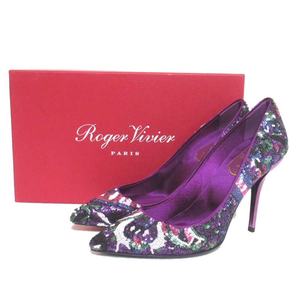 Roger Vivier Roger Vivier Roger Vivier Spangle Pointed Toe Pumps Textile Shoes DUTY FREE for USA Size ONE SIZE - 11 Thumbnail