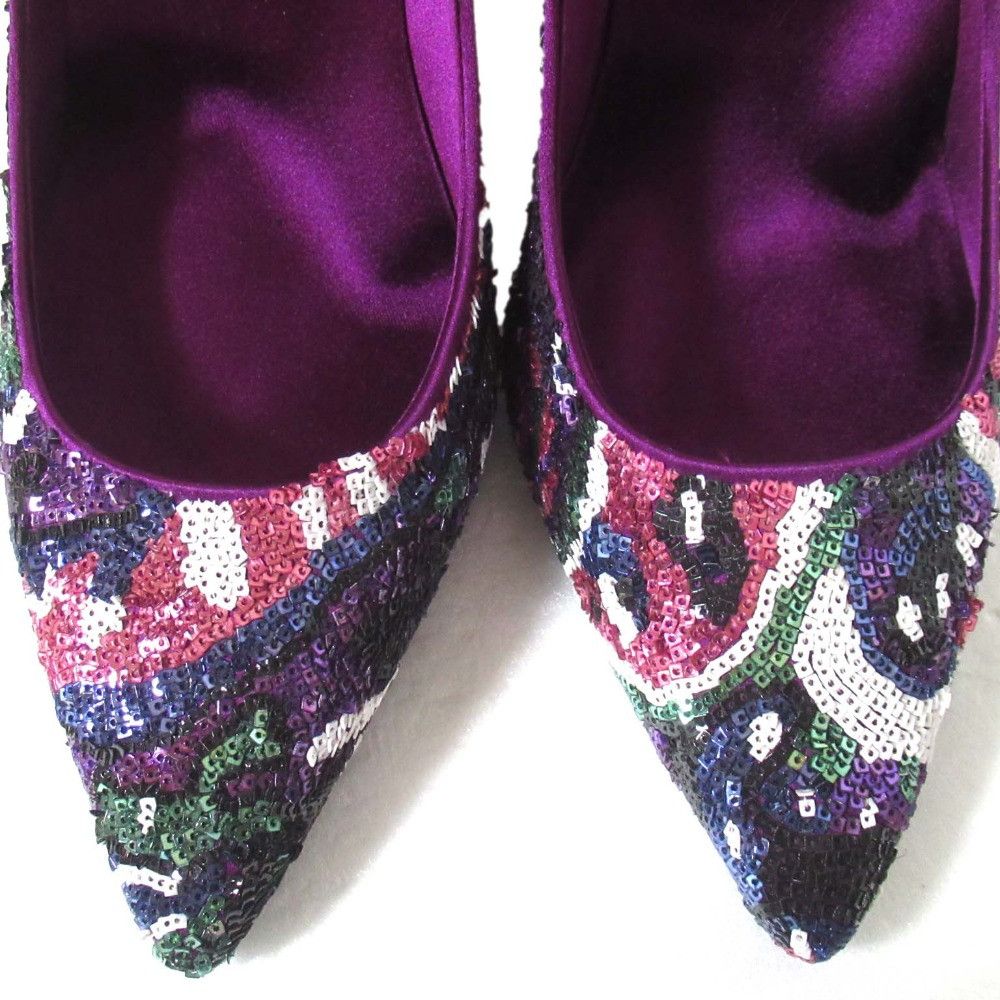 Roger Vivier Roger Vivier Roger Vivier Spangle Pointed Toe Pumps Textile Shoes DUTY FREE for USA Size ONE SIZE - 4 Thumbnail