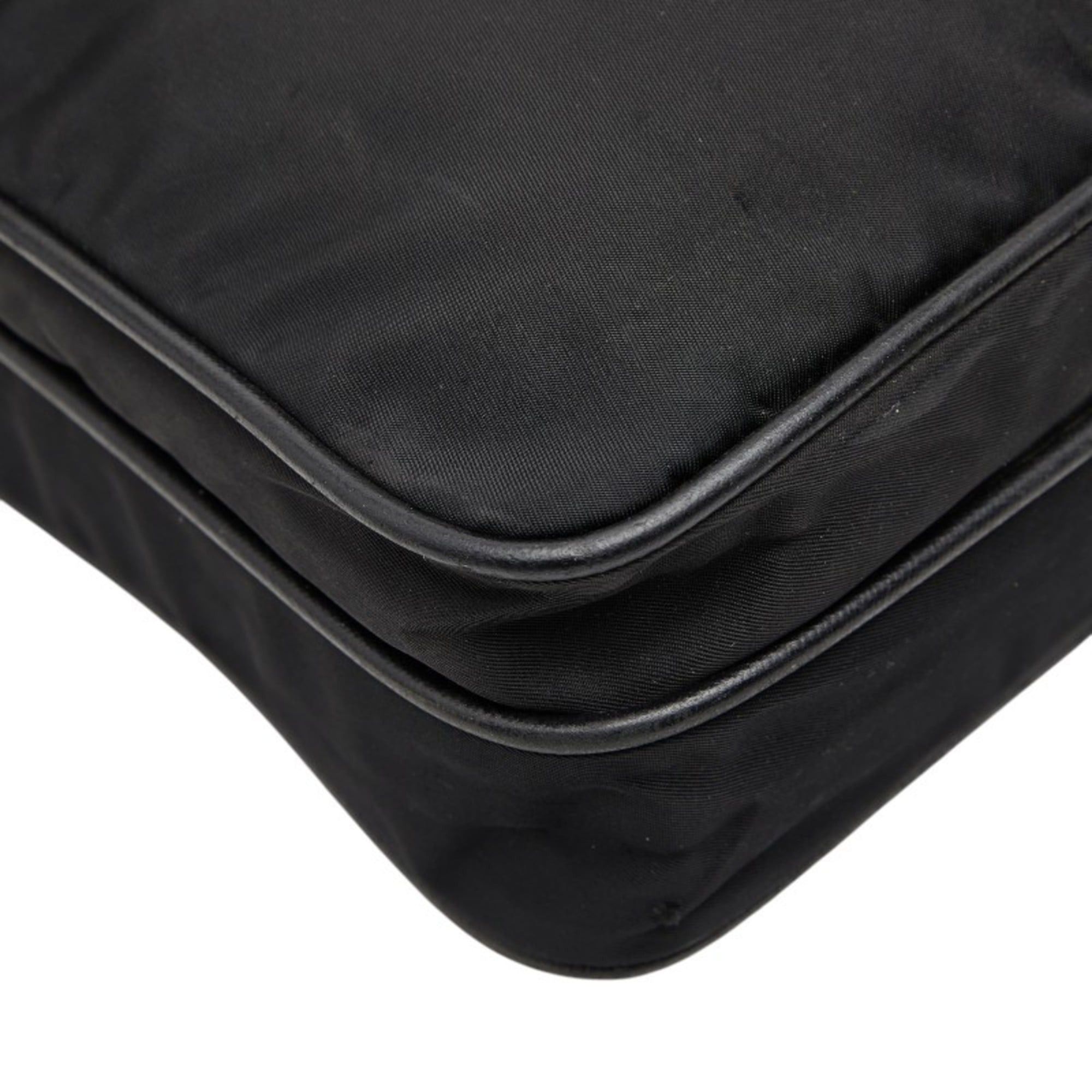 Prada Prada Triangle Logo Plate Shoulder Bag Black Nylon Leather Women's PRADA Size ONE SIZE - 5 Thumbnail
