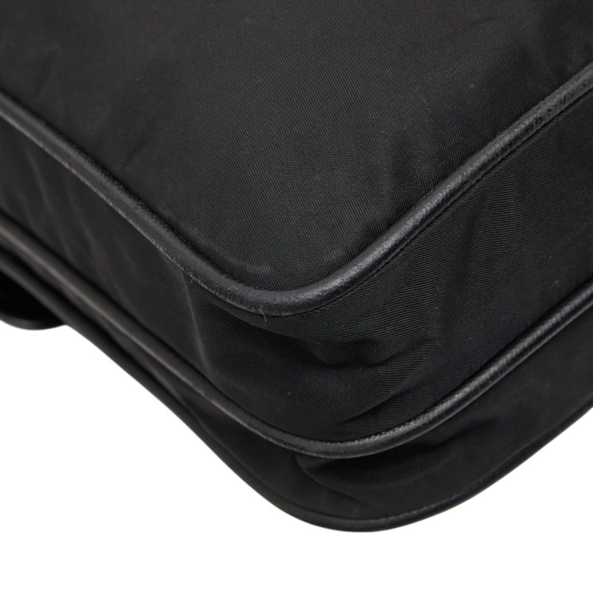 Prada Prada Triangle Logo Plate Shoulder Bag Black Nylon Leather Women's PRADA Size ONE SIZE - 7 Thumbnail