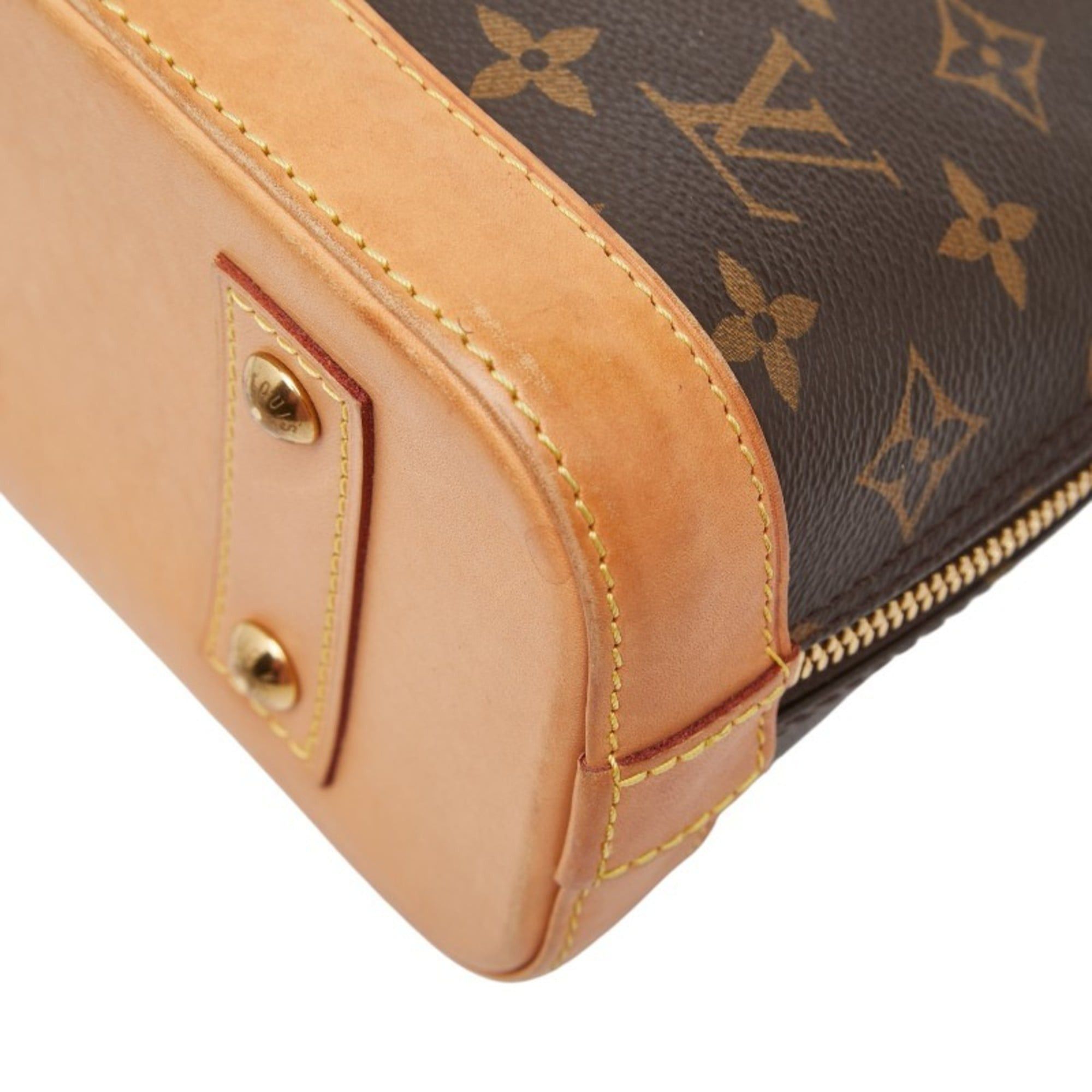 Louis Vuitton Louis Vuitton Monogram Alma BB Handbag/Shoulder Bag, 2-Way, M53152, Brown Leather, Women's, LOUIS VUITTON Size ONE SIZE - 6 Thumbnail