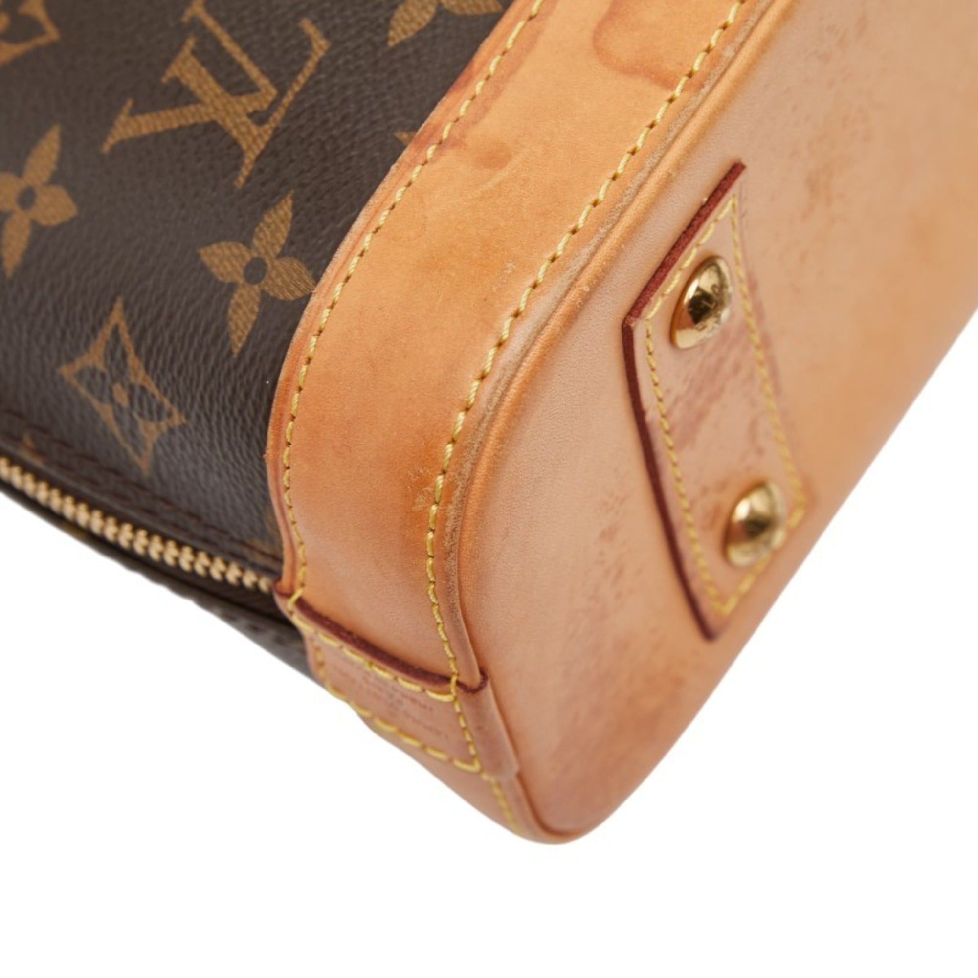 Louis Vuitton Louis Vuitton Monogram Alma BB Handbag/Shoulder Bag, 2-Way, M53152, Brown Leather, Women's, LOUIS VUITTON Size ONE SIZE - 7 Thumbnail