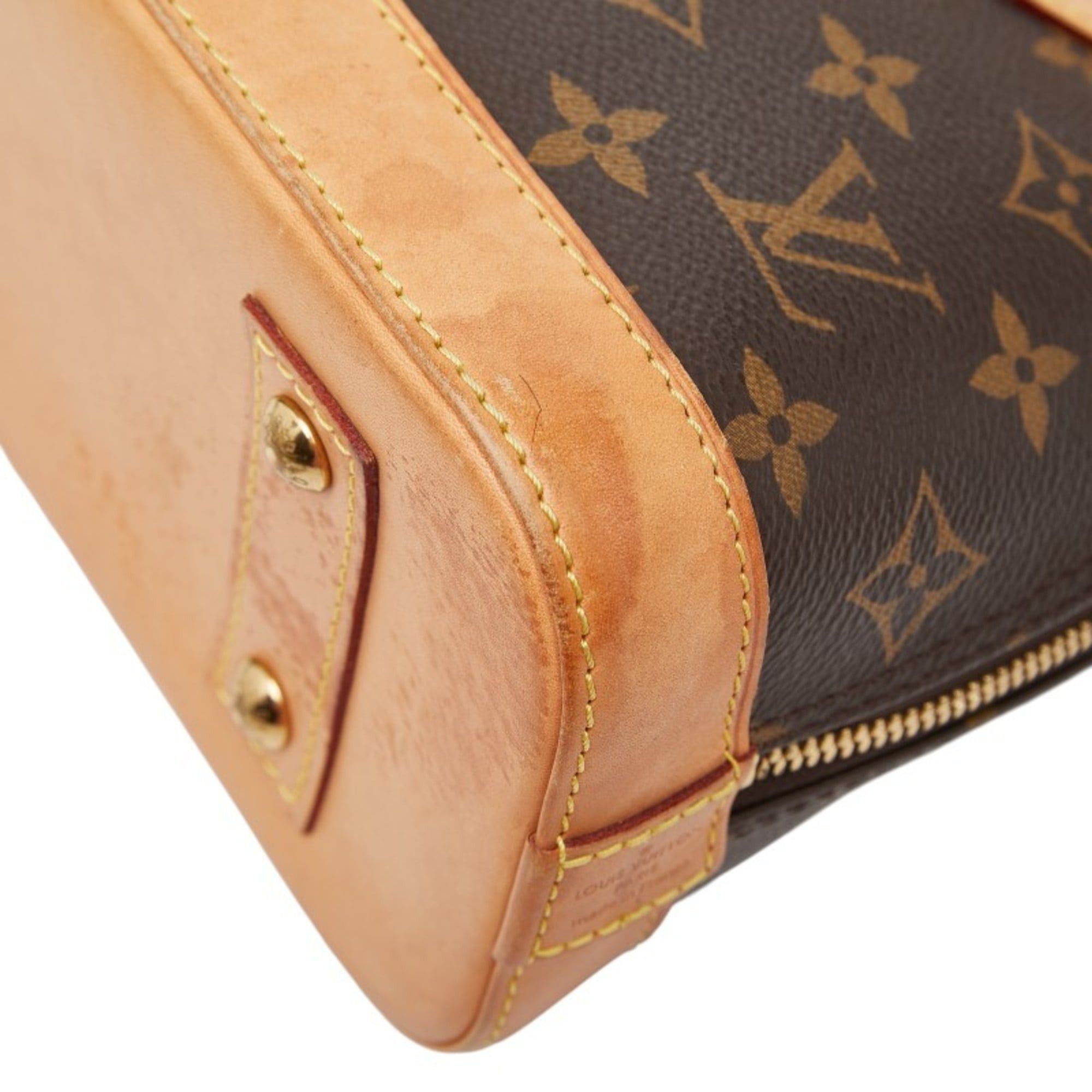 Louis Vuitton Louis Vuitton Monogram Alma BB Handbag/Shoulder Bag, 2-Way, M53152, Brown Leather, Women's, LOUIS VUITTON Size ONE SIZE - 4 Thumbnail