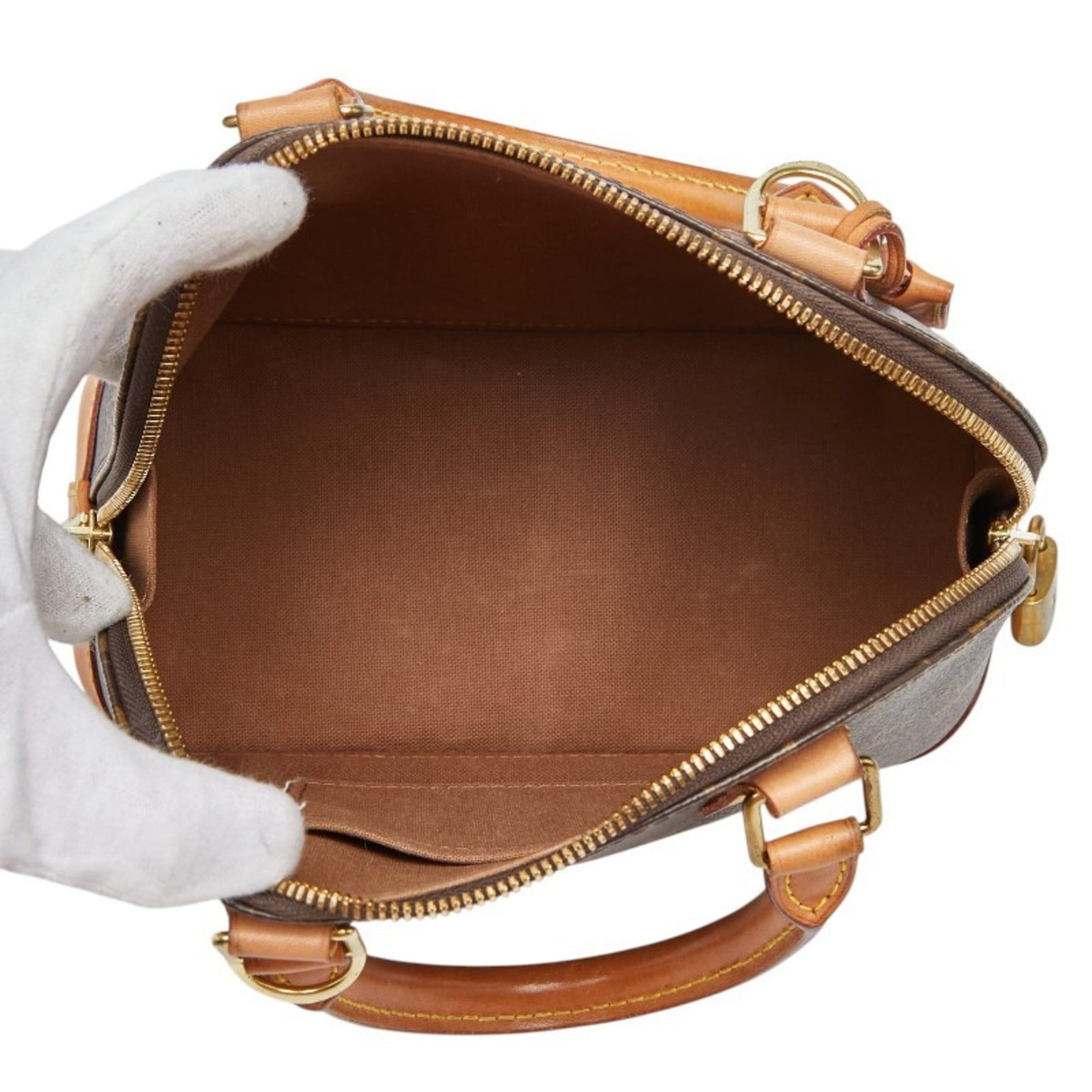 Louis Vuitton Louis Vuitton Monogram Alma BB Handbag/Shoulder Bag, 2-Way, M53152, Brown Leather, Women's, LOUIS VUITTON Size ONE SIZE - 9 Thumbnail