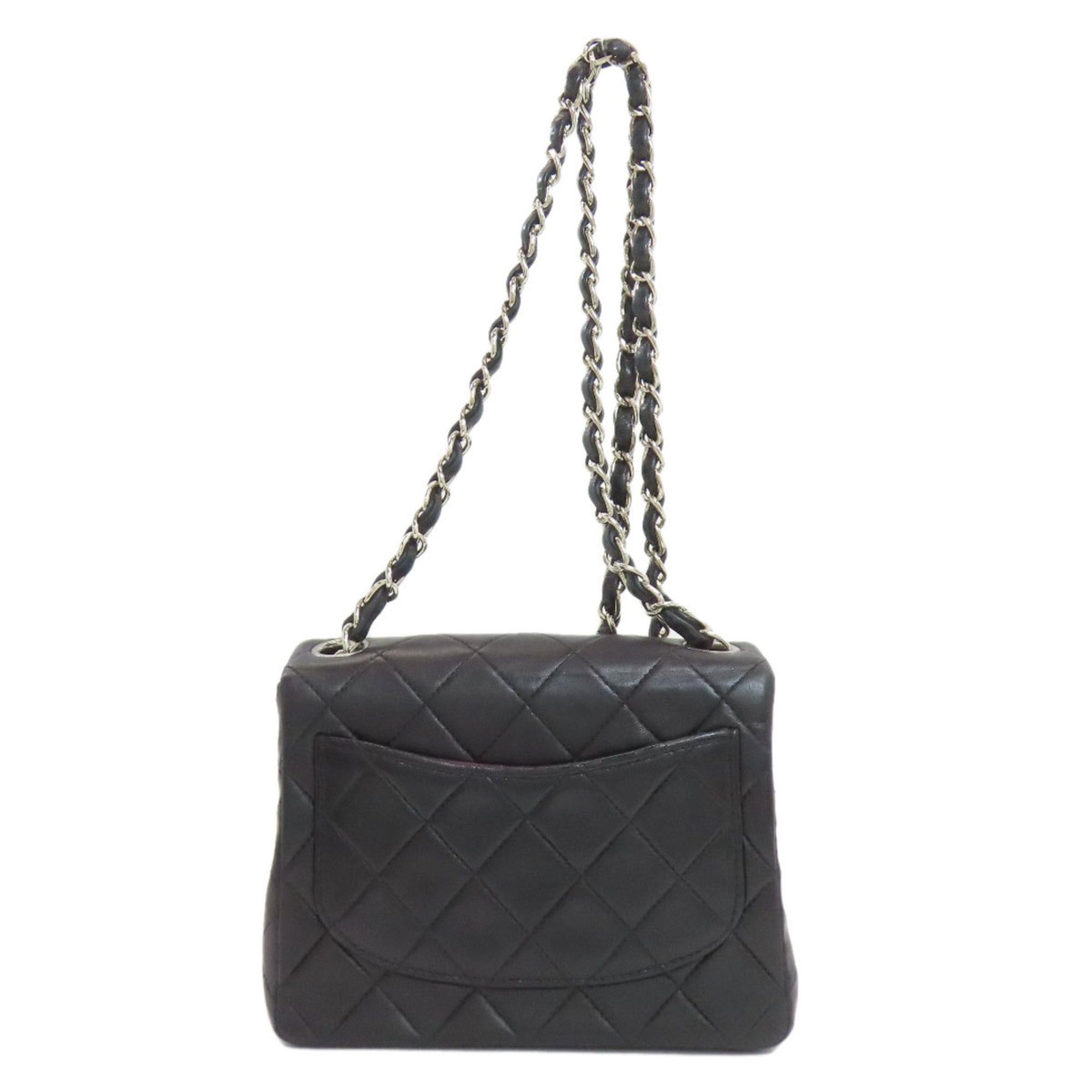 Chanel Chanel Matelasse Chain Shoulder Bag with Silver Hardware, Lambskin, Women's, CHANEL Size ONE SIZE - 2 Thumbnail