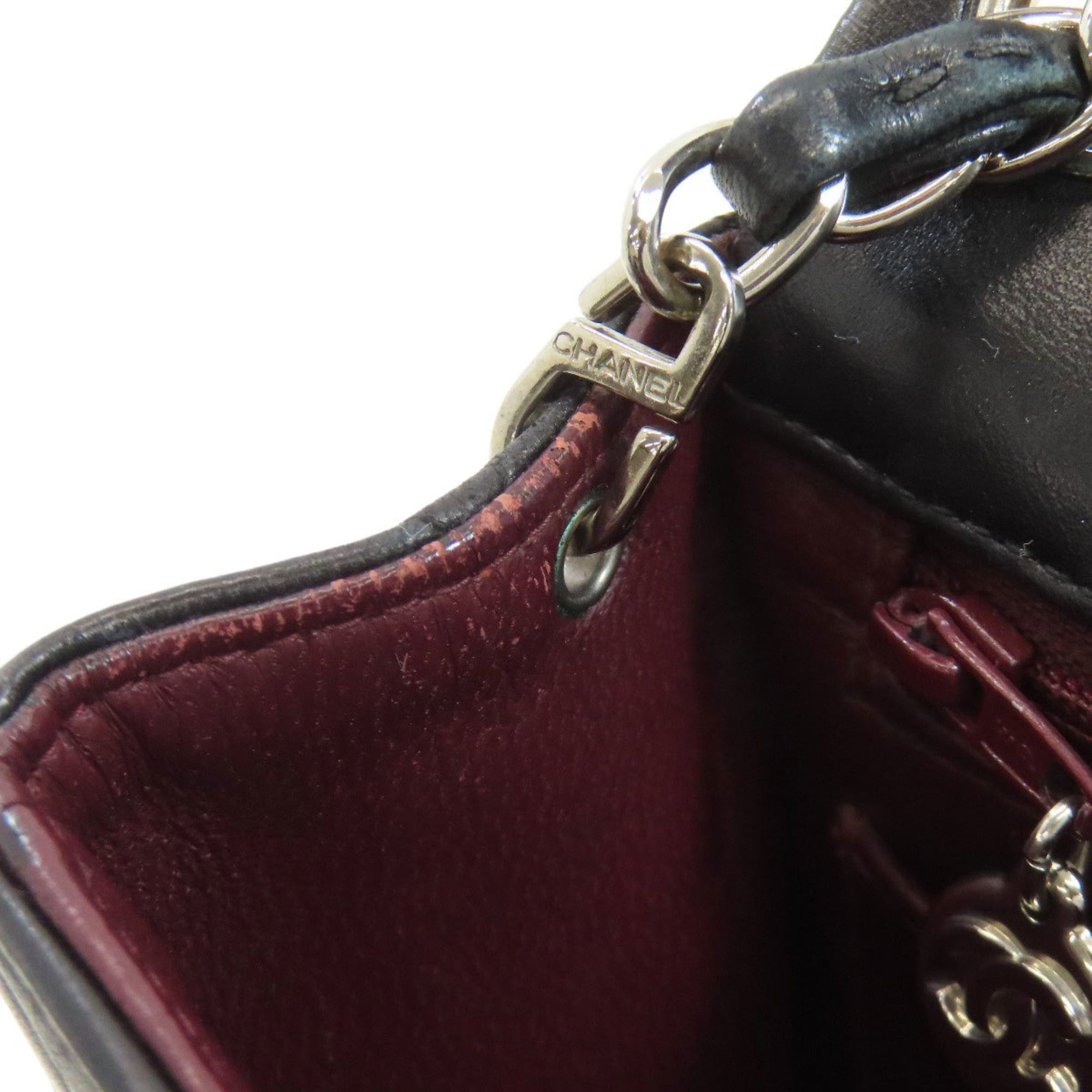 Chanel Chanel Matelasse Chain Shoulder Bag with Silver Hardware, Lambskin, Women's, CHANEL Size ONE SIZE - 13 Thumbnail