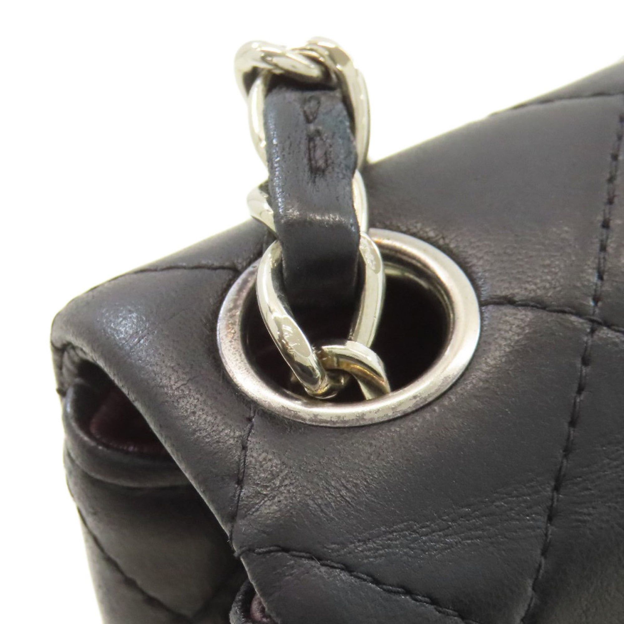 Chanel Chanel Matelasse Chain Shoulder Bag with Silver Hardware, Lambskin, Women's, CHANEL Size ONE SIZE - 20 Thumbnail