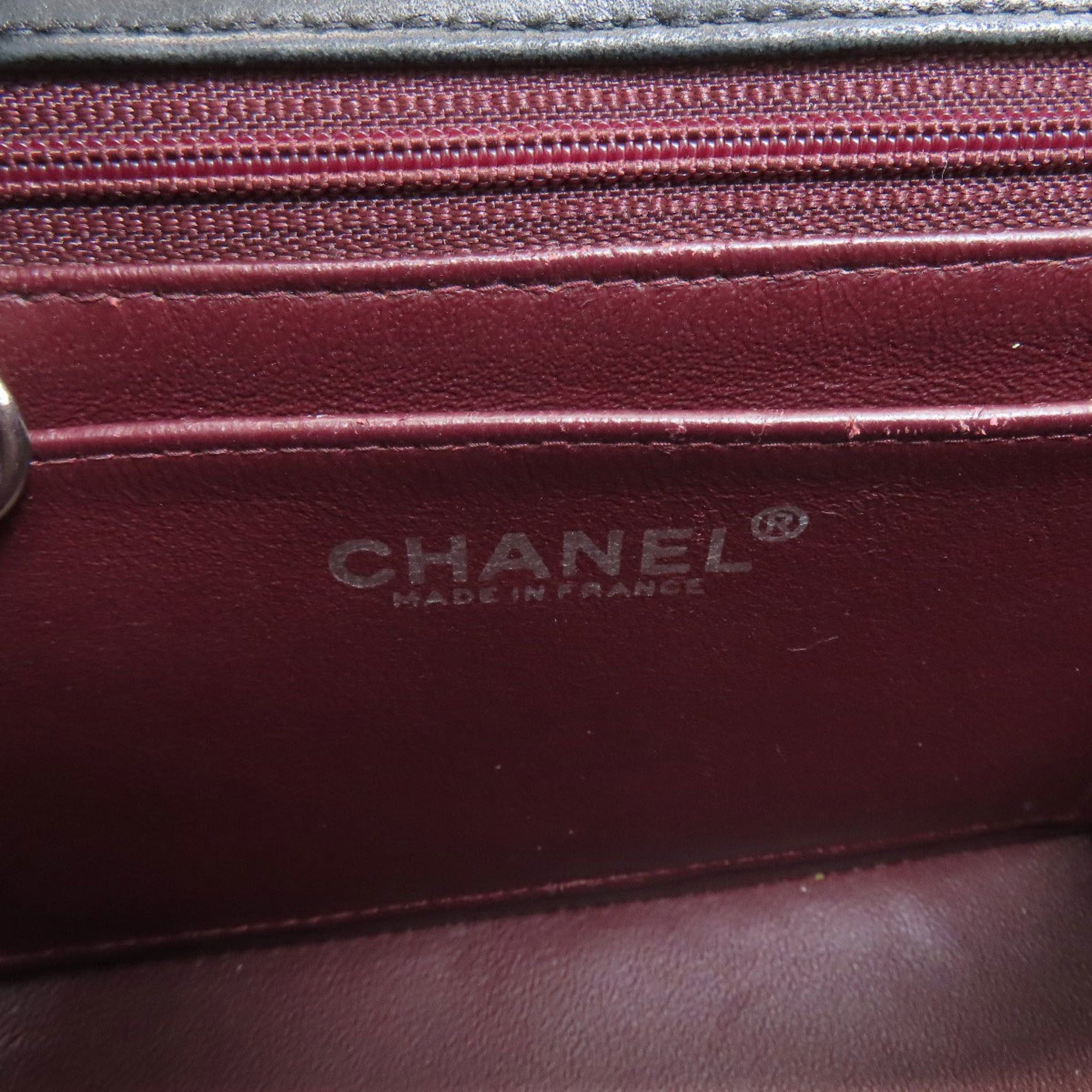Chanel Chanel Matelasse Chain Shoulder Bag with Silver Hardware, Lambskin, Women's, CHANEL Size ONE SIZE - 6 Thumbnail