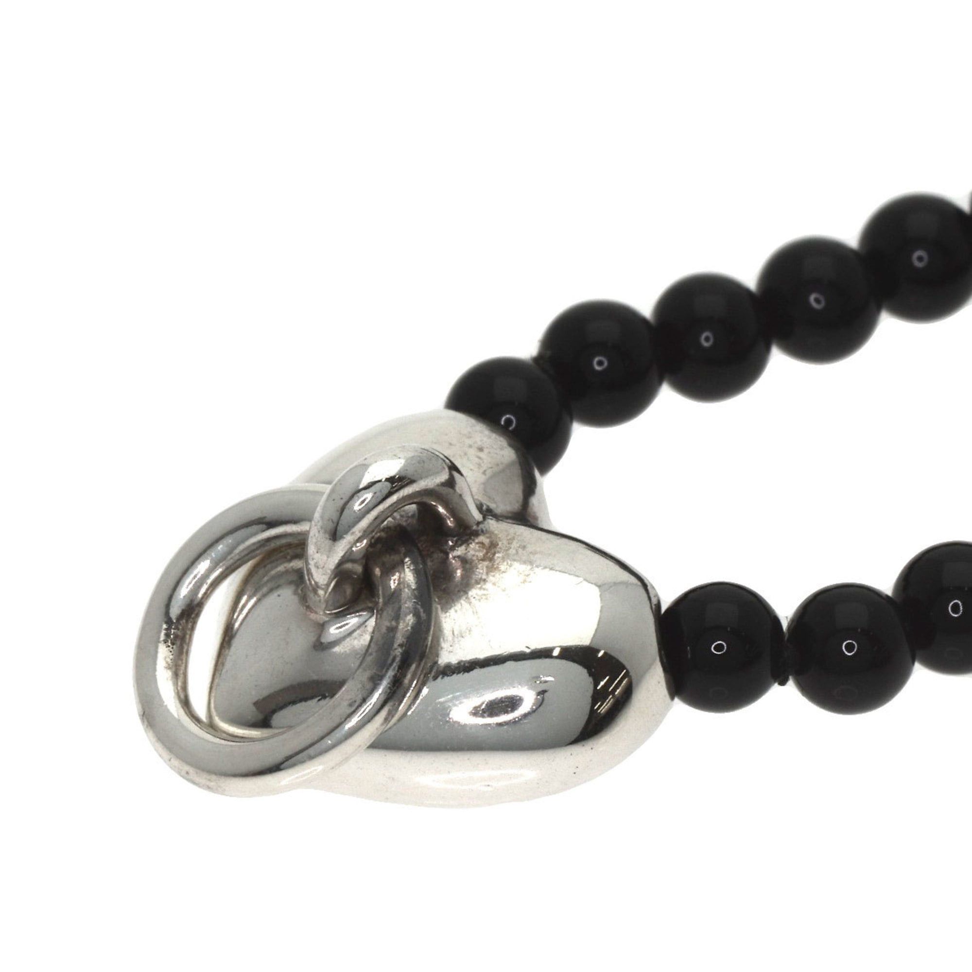 Tiffany & Co. Tiffany Heart Knock Onyx Necklace in Silver for Women, TIFFANY & Co. Size ONE SIZE - 5 Thumbnail
