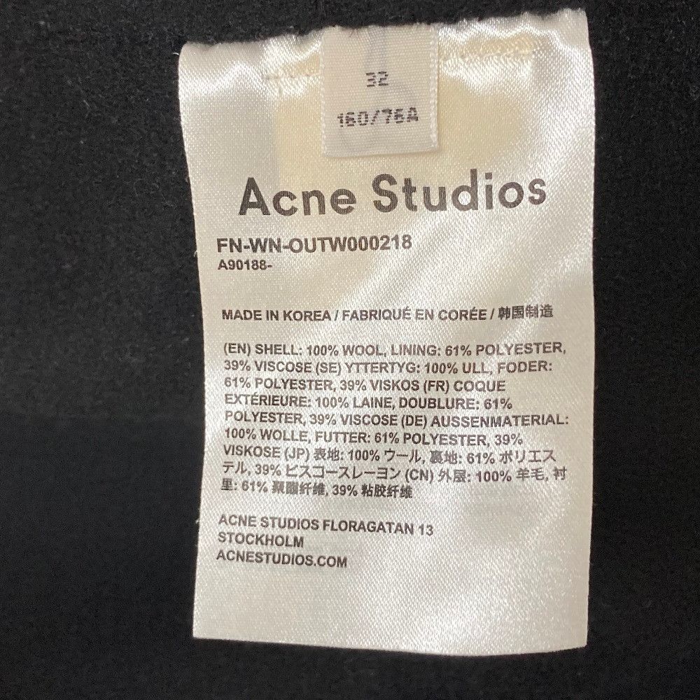 Acne Studios Acne Studios Acne Studios Single breasted Wool Coat Textile Outerwear DUTY FREE for USA Size ONE SIZE - 5 Thumbnail