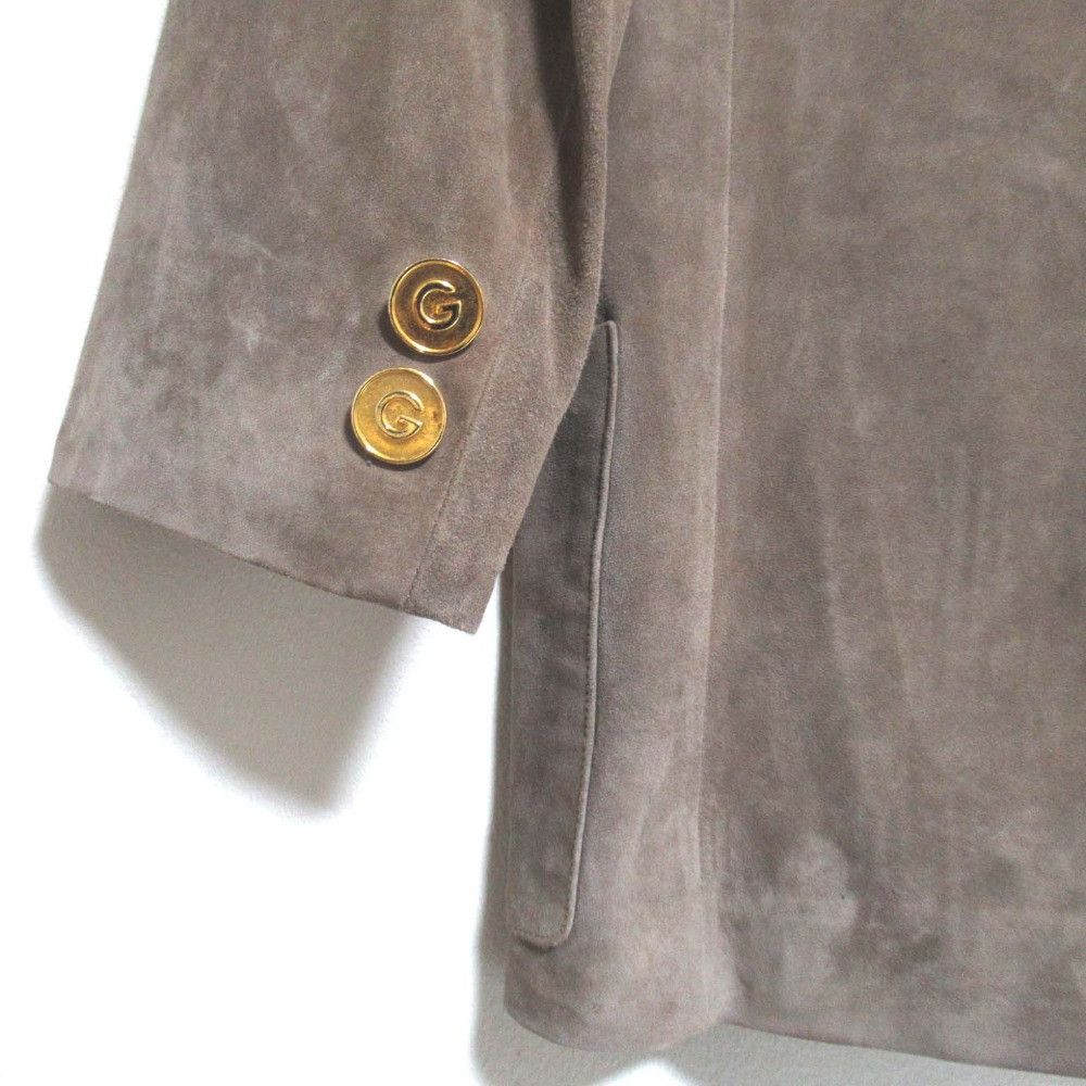 Gucci Gucci Gucci Vintage Logo Button Suede Leather Double-Breasted Jacket Leather Outerwear DUTY FREE for USA Size ONE SIZE - 12 Thumbnail