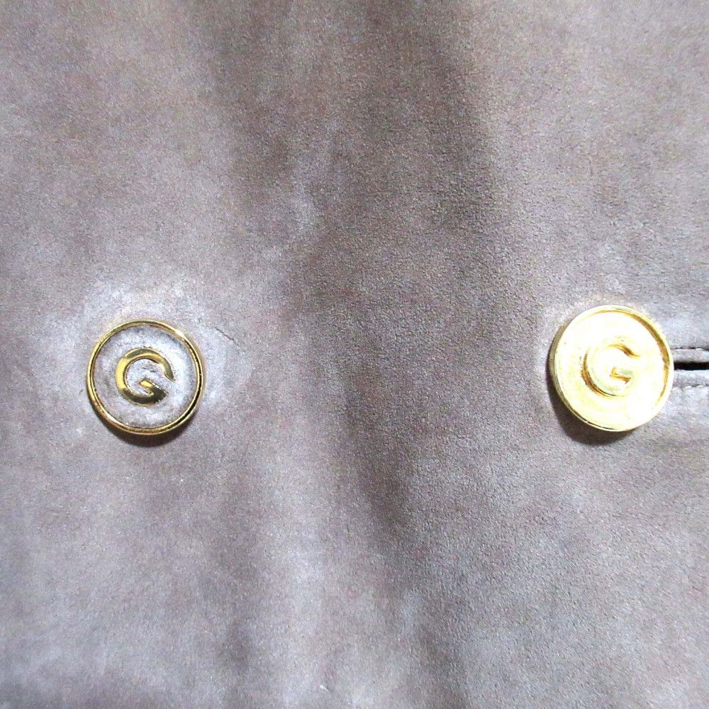 Gucci Gucci Gucci Vintage Logo Button Suede Leather Double-Breasted Jacket Leather Outerwear DUTY FREE for USA Size ONE SIZE - 8 Thumbnail