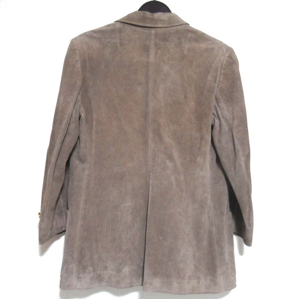 Gucci Gucci Gucci Vintage Logo Button Suede Leather Double-Breasted Jacket Leather Outerwear DUTY FREE for USA Size ONE SIZE - 2 Thumbnail