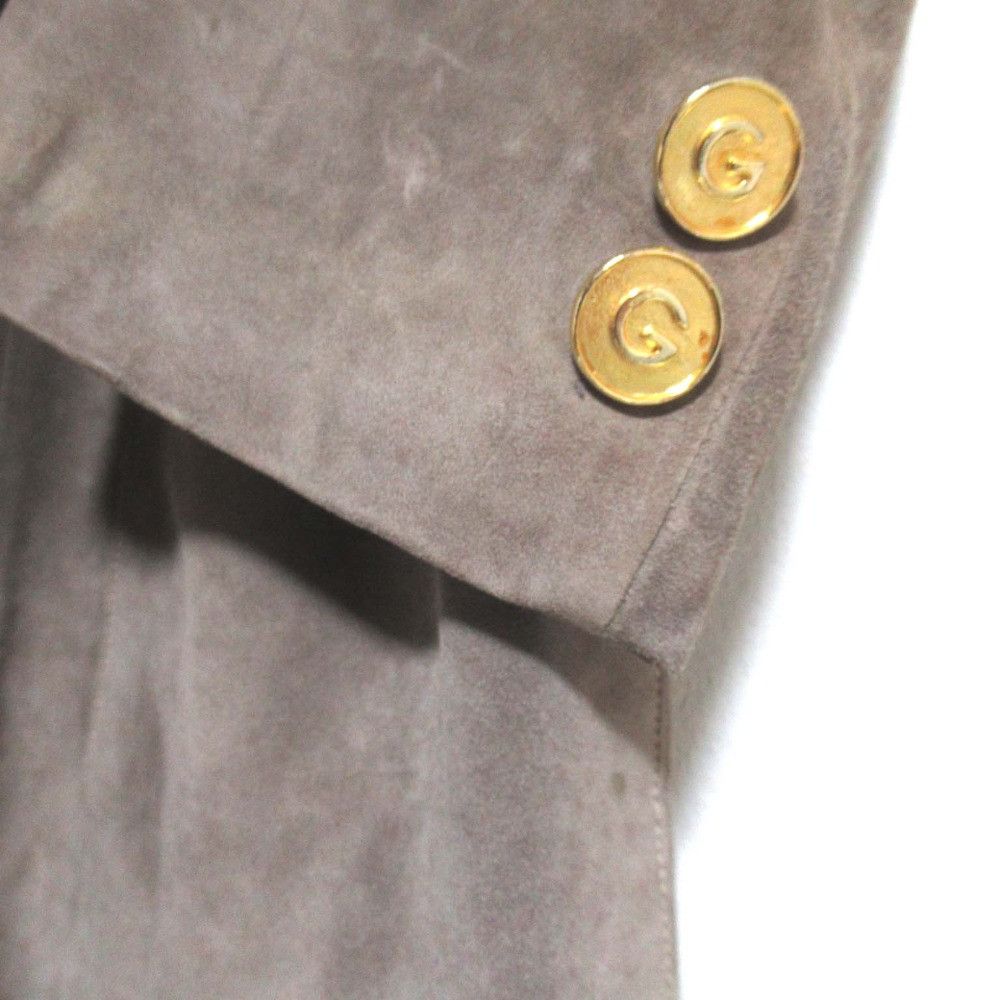 Gucci Gucci Gucci Vintage Logo Button Suede Leather Double-Breasted Jacket Leather Outerwear DUTY FREE for USA Size ONE SIZE - 11 Thumbnail