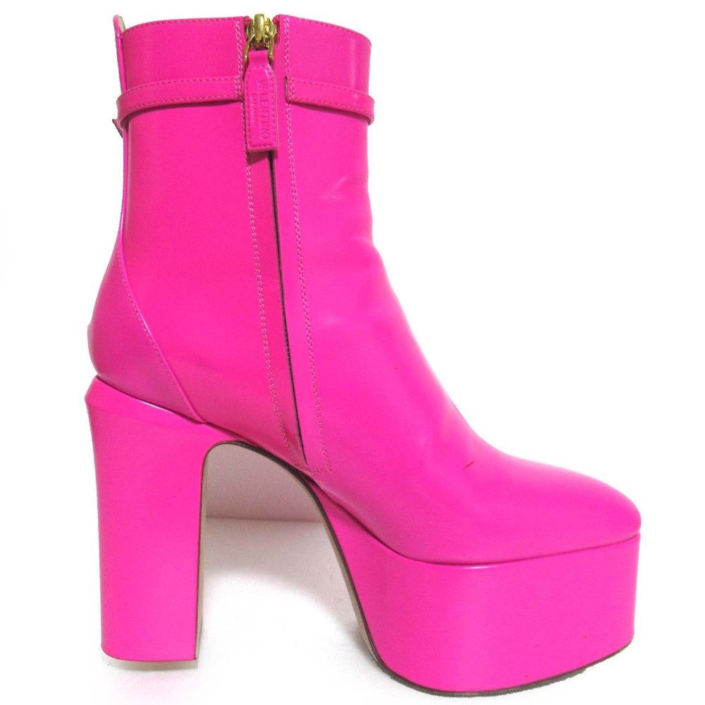 Valentino Valentino Valentino Garavani Platform Short Boots Leather Shoes DUTY FREE for USA Size ONE SIZE - 3 Thumbnail