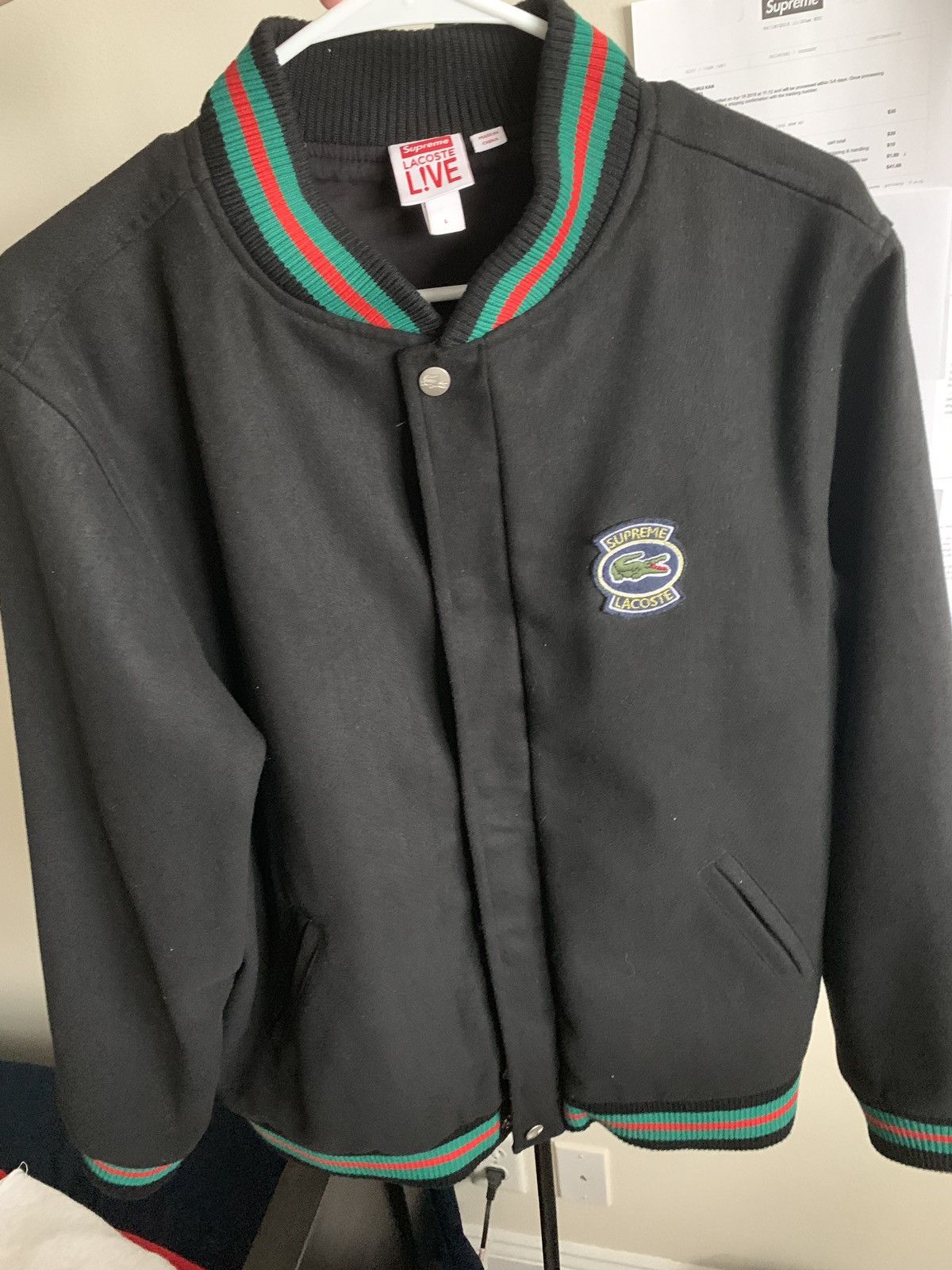 Supreme lacoste varsity clearance
